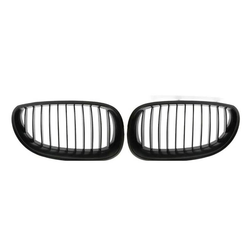 Kühlergrill Grill Grill Vorne Niere Sport Gitter Haube Grill Für E60 Für E61 Für 5 Serie Für M5 2003 2004 2005 2006 2007 2008 2009 Grill Kühlergrill Vorne(Matt-schwarz) von BIISVM