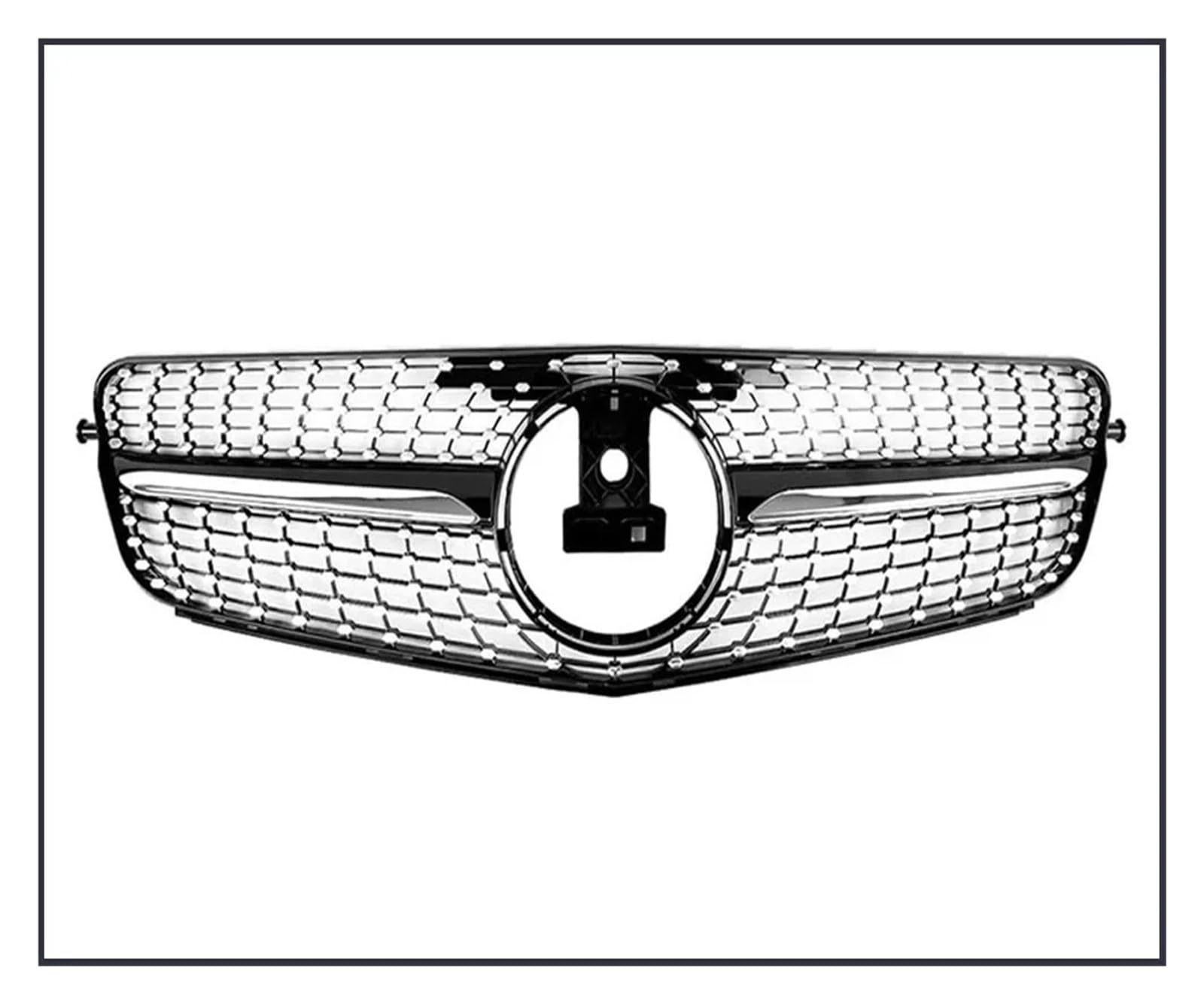 Kühlergrill Grill Renngrills Für Für Benz Für C-Klasse Für W204 2008 2009 2010–2014 Für C180 Für C250 Für C350 Frontstoßstangengrill Kühlergrill Grill Kühlergrill Vorne(Diamonds Black) von BIISVM