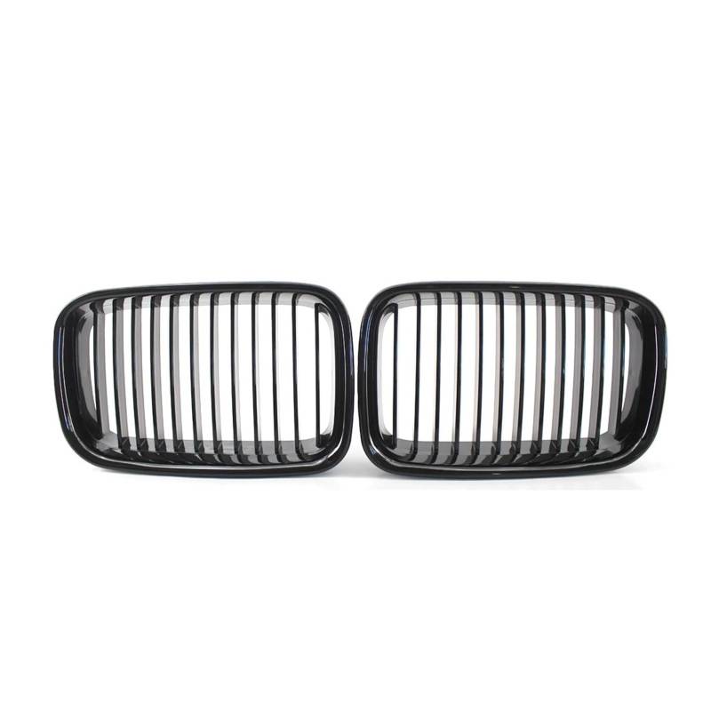 Kühlergrill Grill SCHWARZ Grille ABS Front Ersatz Haube Nieren Grill Für E36 1997 1998 1999 318i Für 323i Für 325i Für 320i Für 328i Grill Kühlergrill Vorne(Gloss Black2) von BIISVM