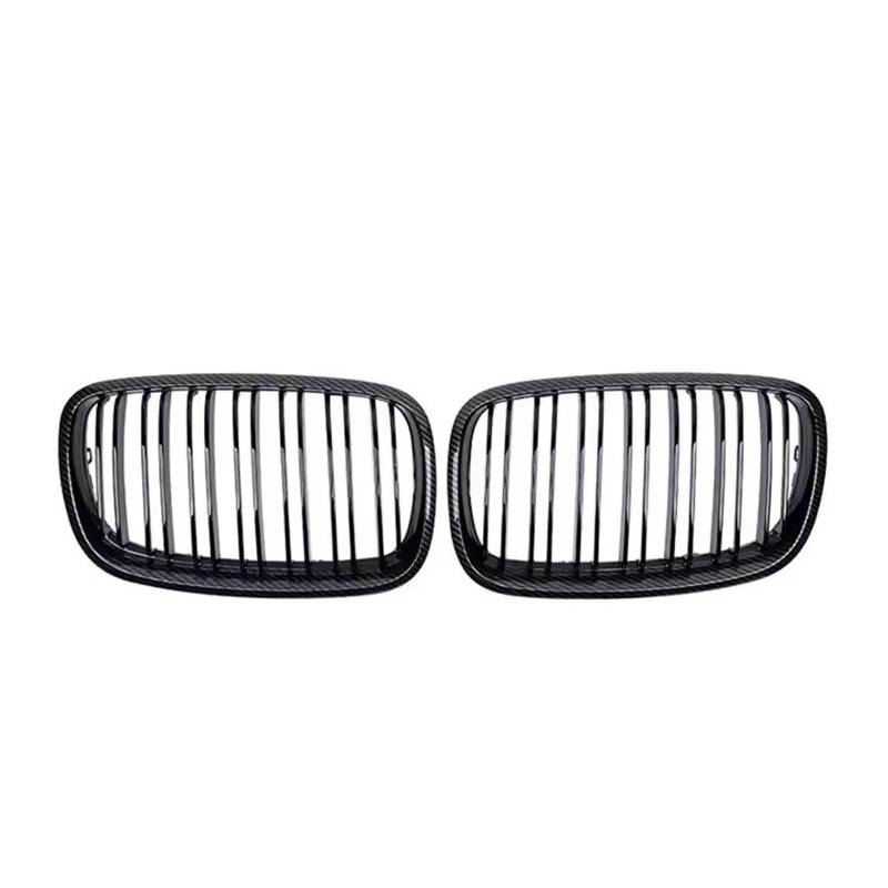 Kühlergrill Grill Vordere Obere Gitter Für X5 Für E70 Für X6 Für E71 2007 2008 2009 2010 2011 2012 2013 2014 Schwarzes Doppellinien-Renngrill-Zubehör Grill Kühlergrill Vorne(Double-Carton Look) von BIISVM