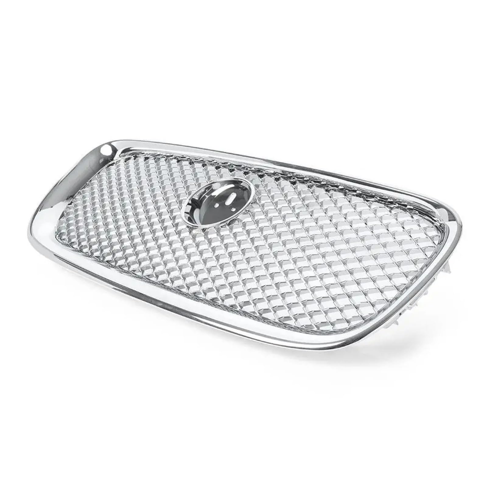 Kühlergrill Grill Vorderer Renngrill Für Jaguar Für XF Für XFR Für X250 2012 2013 2014 2015 Oberer Netzgrill Mit Emblem Autozubehör Grill Kühlergrill Vorne(Silber) von BIISVM