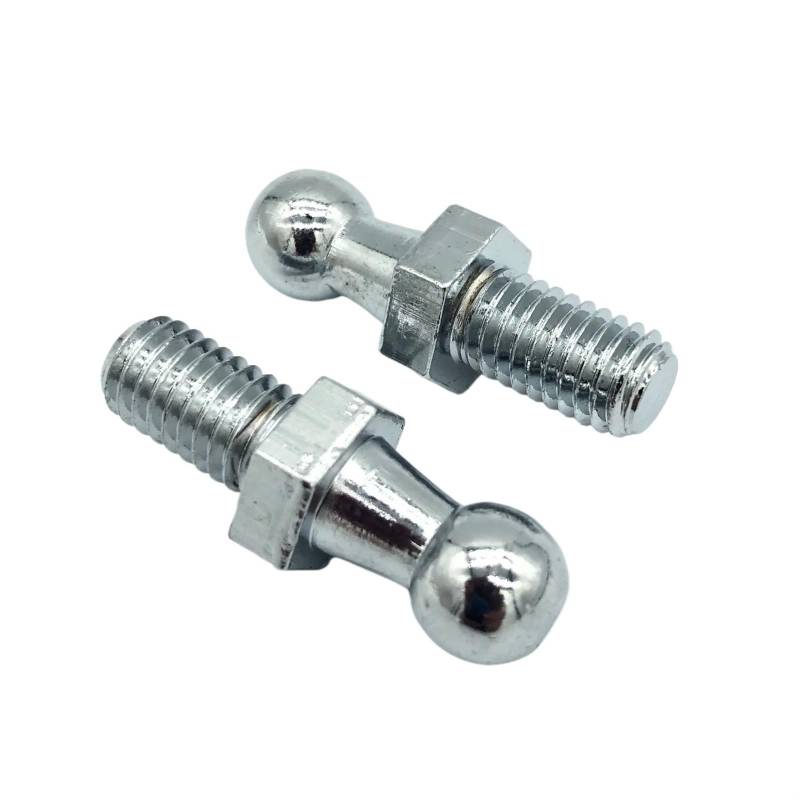 Motorhauben Gasfeder 2x10mm M8 M6 Universal Boot Motorhaube Gas Strut End Fitting Stecker Ball Schraube Bolzen Pin Joint Ventil Für Frühling Lift Unterstützt Gasdruckfedern Motorhaube(M6) von BIISVM