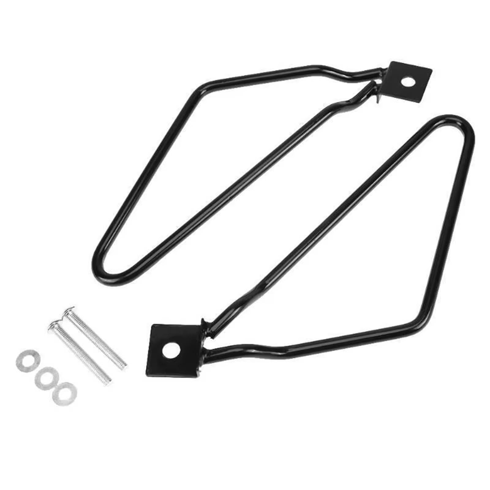 Motorrad Gepäckträger Hinten 1 Set Motorrad Sattel Taschen Halterung Seite Box Schutzhülle Rack Kompatibel Geändert Teile Für Cruis Für Dan 883 Motorrad Gepäckträger(Schwarz) von BIISVM