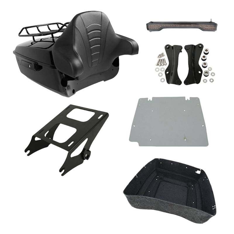 Motorrad Gepäckträger Hinten Motorrad King Pack Stamm Gepäckträger Platte Für Tour Für Pak Für Touring Für Road Für King Für Electra Für Glide Für Road Für Glide 2014-2024 Motorrad Gepäckträger(G Smok von BIISVM