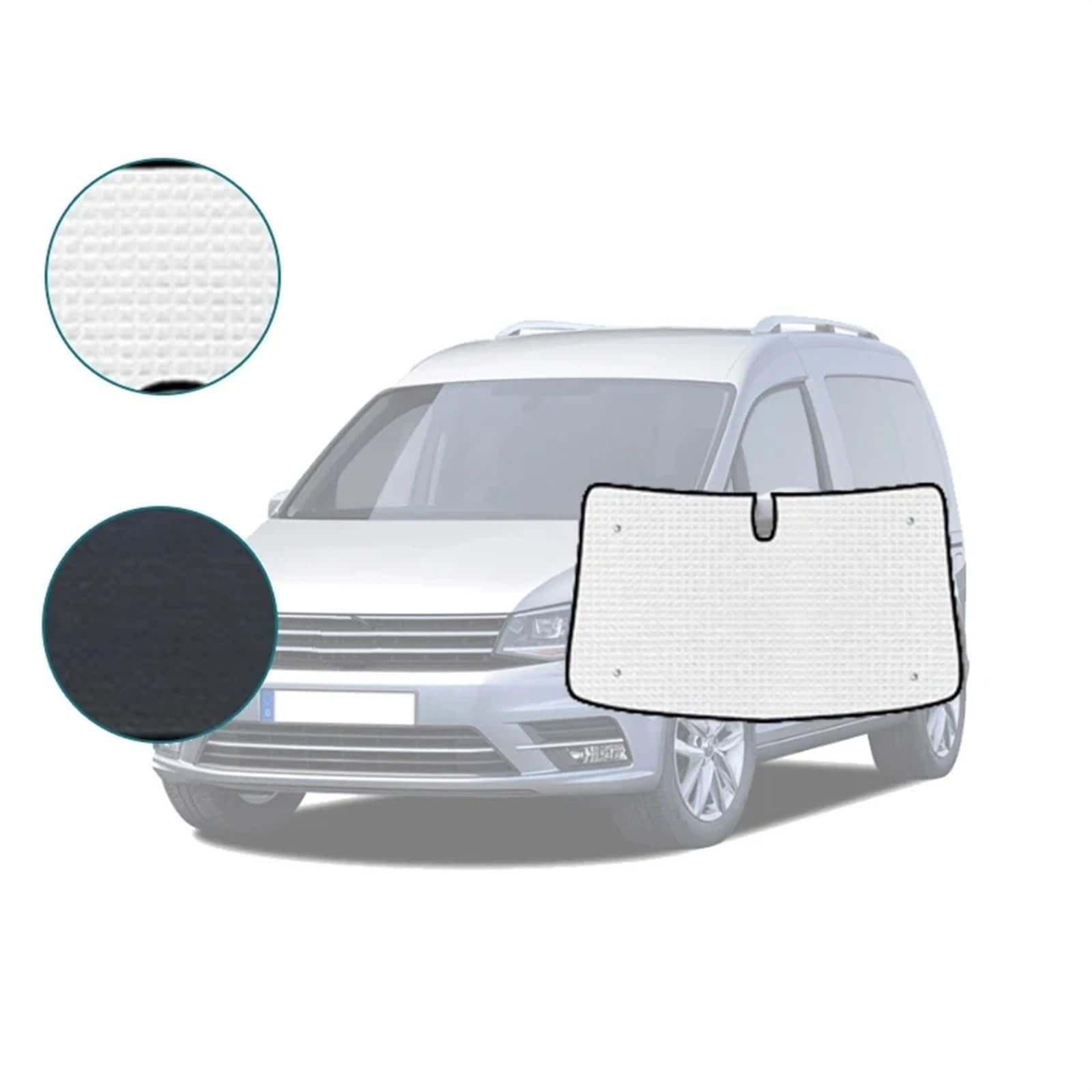 Sonnenblende Autofenster Auto-Sonnenschutz-Abdeckungen Für VW Für Caddy Für Maxi 2K 2003–2013 2014 2015 2016 2017 2018 2019 Sonnenschutz Fenster Visiere Abdeckungspads Sonnenschutz Auto(Front Window 1 von BIISVM