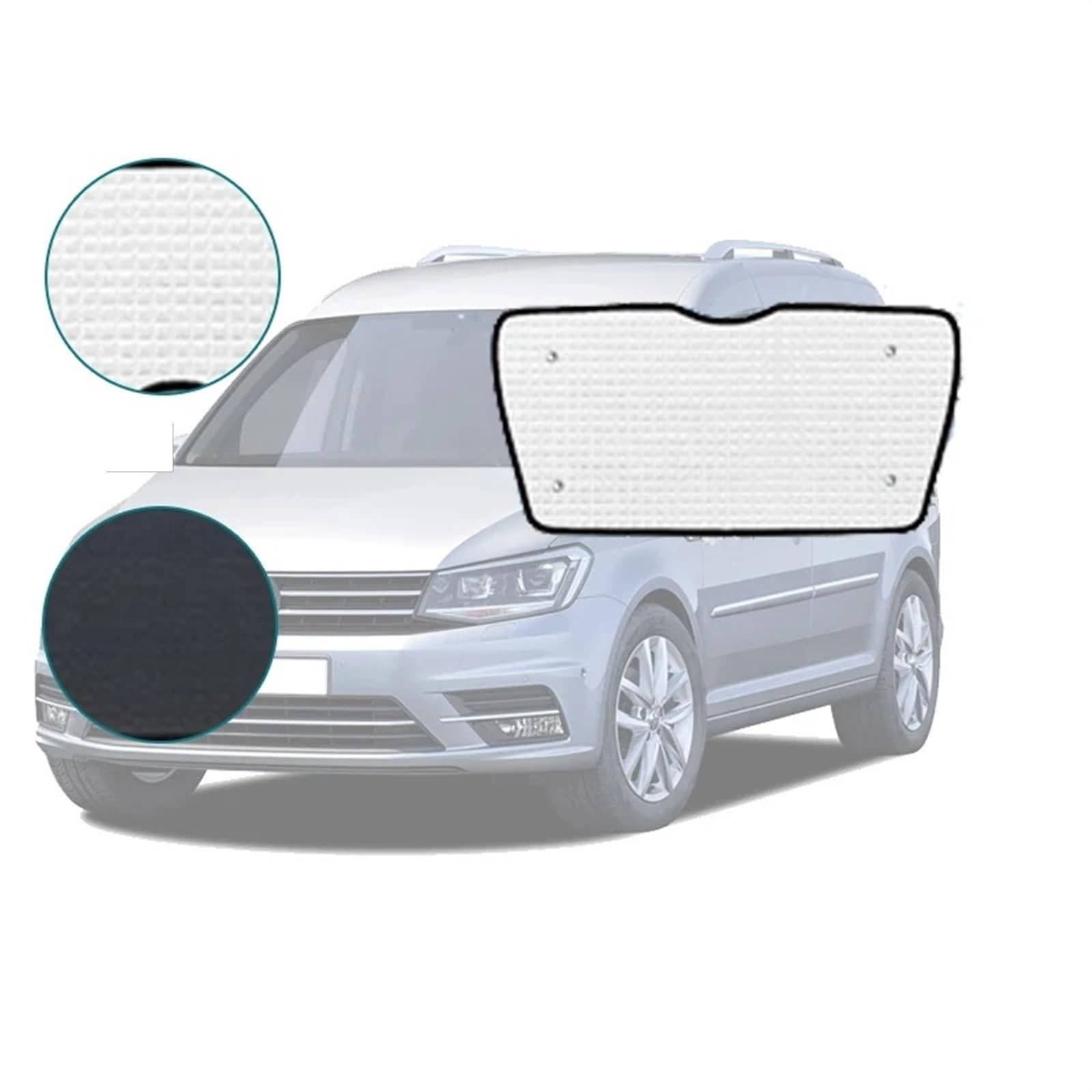 Sonnenblende Autofenster Auto-Sonnenschutz-Abdeckungen Für VW Für Caddy Für Maxi 2K 2003–2013 2014 2015 2016 2017 2018 2019 Sonnenschutz Fenster Visiere Abdeckungspads Sonnenschutz Auto(Rear Window 1P von BIISVM