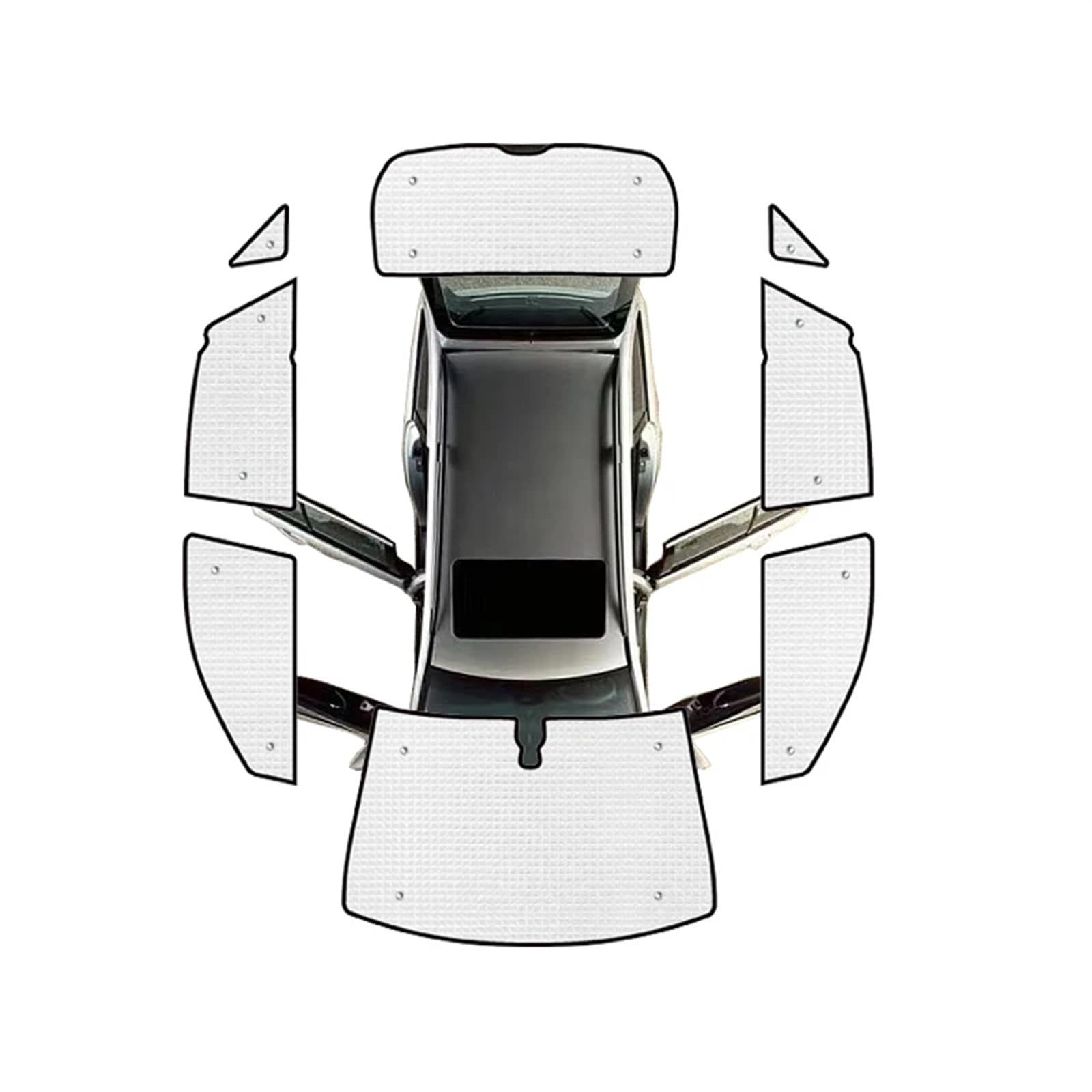 Sonnenblende Autofenster Auto Windschutzscheibe Sonnenschirme Windows Anti-Uv Sonnenschutz Sonnenschirm Visier Auto Zubehör Für Lexus RX350 XU30 RX 2004~2009 Für Harrier Sonnenschutz Auto(All Sunsha von BIISVM