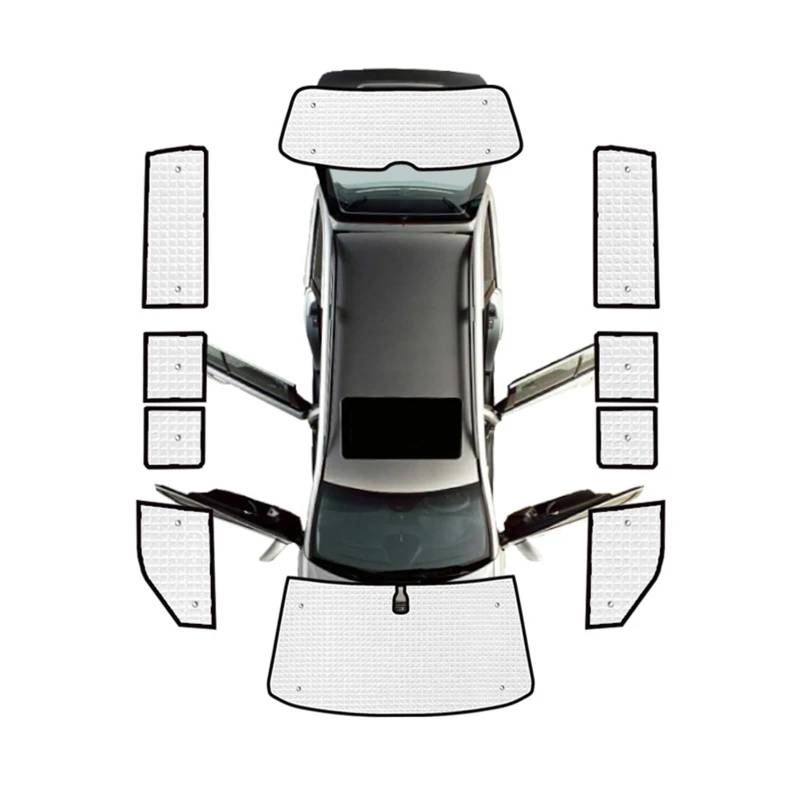 Sonnenblende Autofenster Auto Zubehör Abdeckung Sonnenschirme Auto Fenster Sonnenschutz Abdeckungen Für VW Für Transporter Für Multivan Für Caravelle T6 SWB 2015~2023 Sonnenschutz Auto(All Sunshades von BIISVM