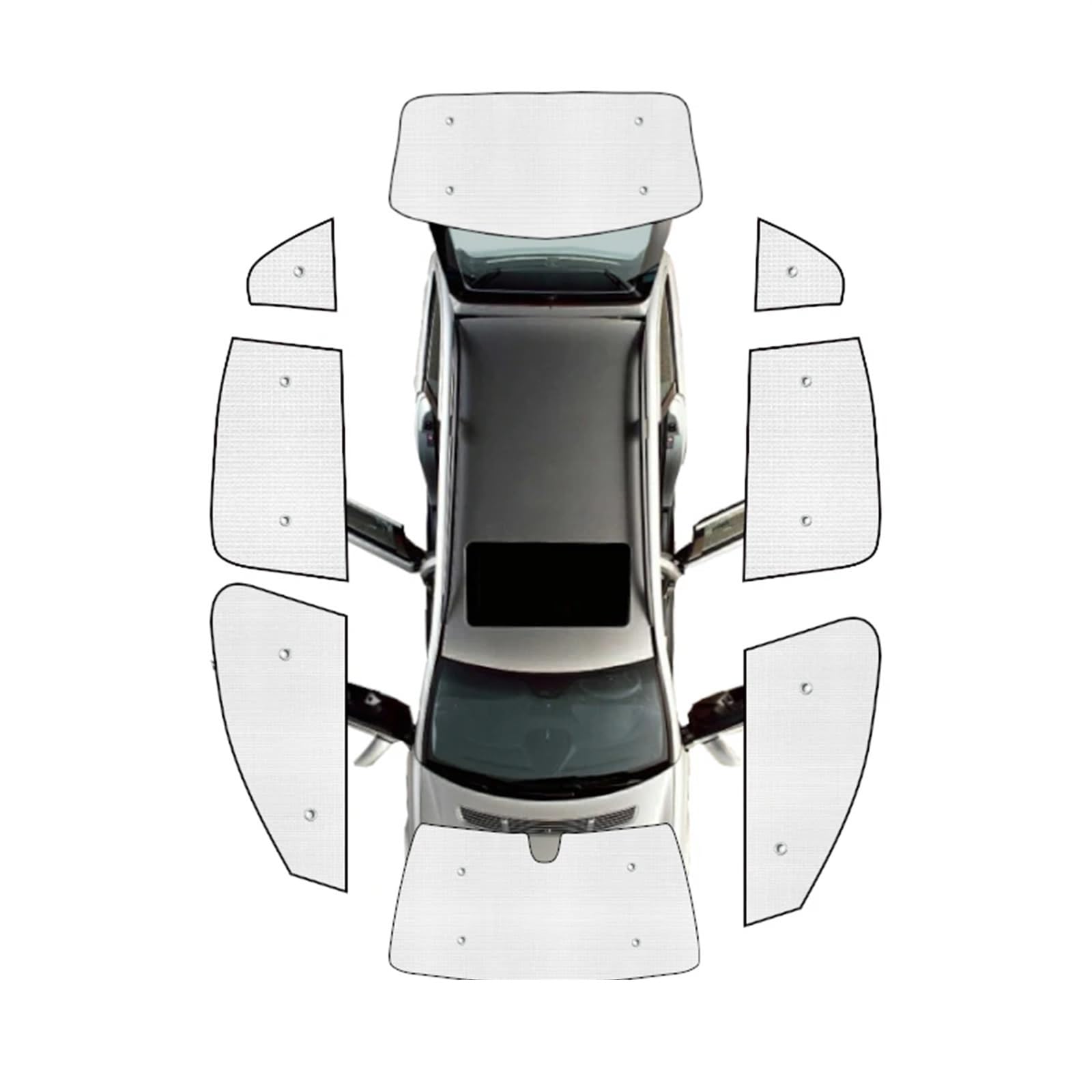 Sonnenblende Autofenster Für Citroen Für C4 MK1 Fließheck 2004-2010 Vollständige Abdeckungen Sonnenschirme Windschutzscheibe Fenster Sonnenschutz Visier Auto Zubehör Sonnenschutz Auto(All Sunshades) von BIISVM