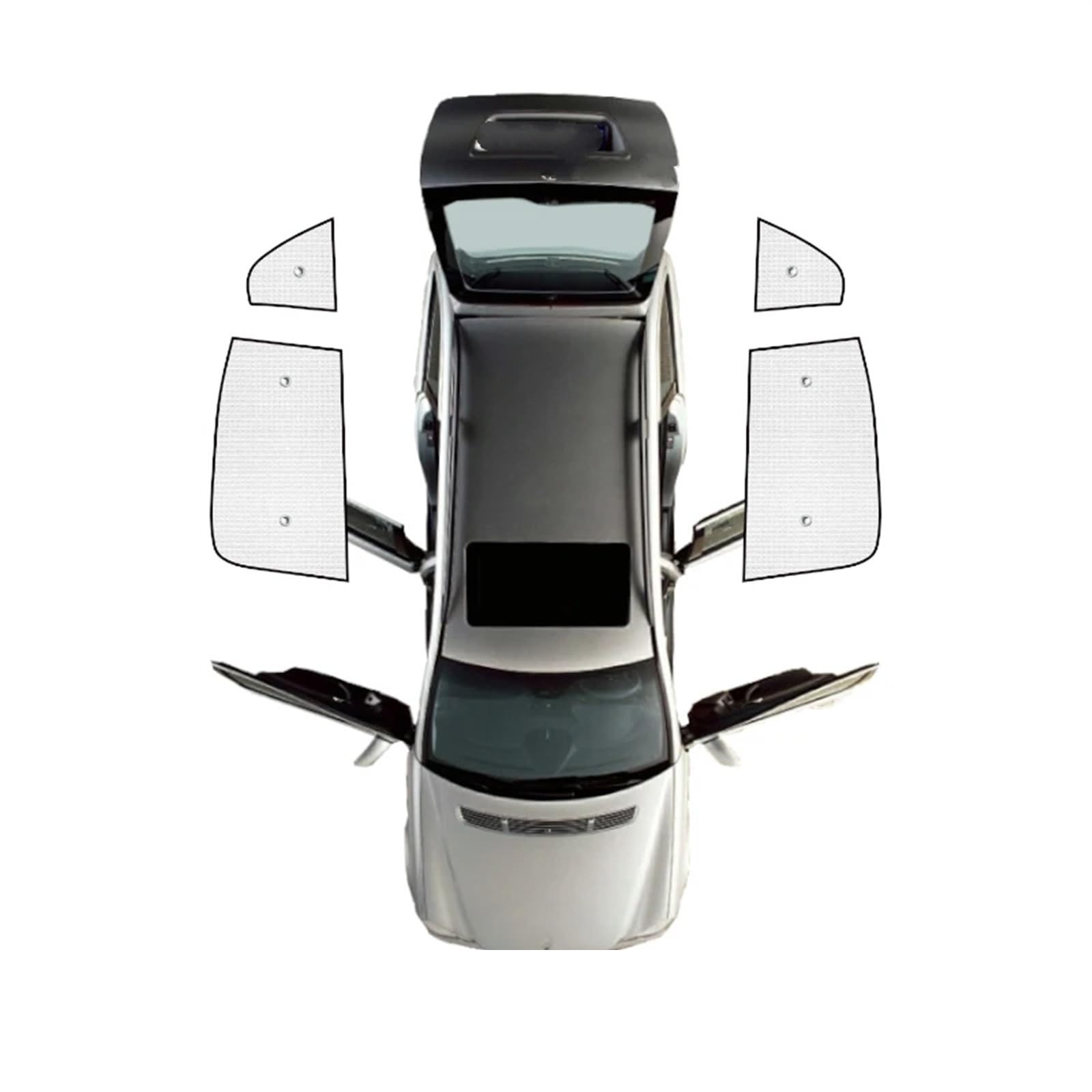 Sonnenblende Autofenster Für Dodge Für Journey Für JC Für JCUV 2009-2020 Auto Windschutzscheibe Sonnenschirme Sun UV Schutz Visier Seite Fenster Zubehör Sonnenschutz Auto(Rear Windows) von BIISVM