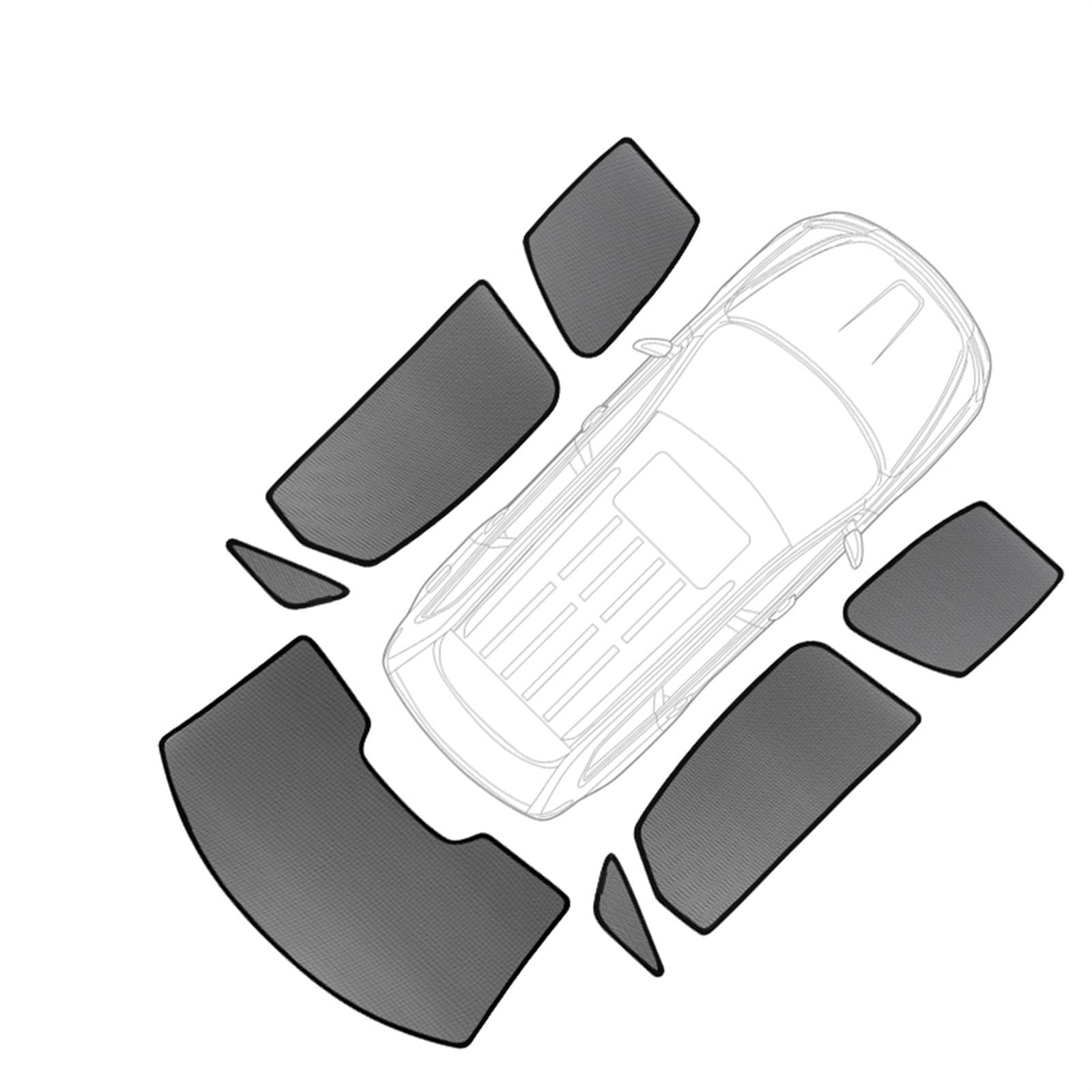 Sonnenblende Autofenster Für Hyundai Für Tucson NX4 2021 2022 2023 2024 Magnetische Auto Sonnenschutz Visier Vorne Heckscheibe Rahmen Vorhang Seite Fenster Sonnenschutz Sonnenschutz Auto(7pcs) von BIISVM