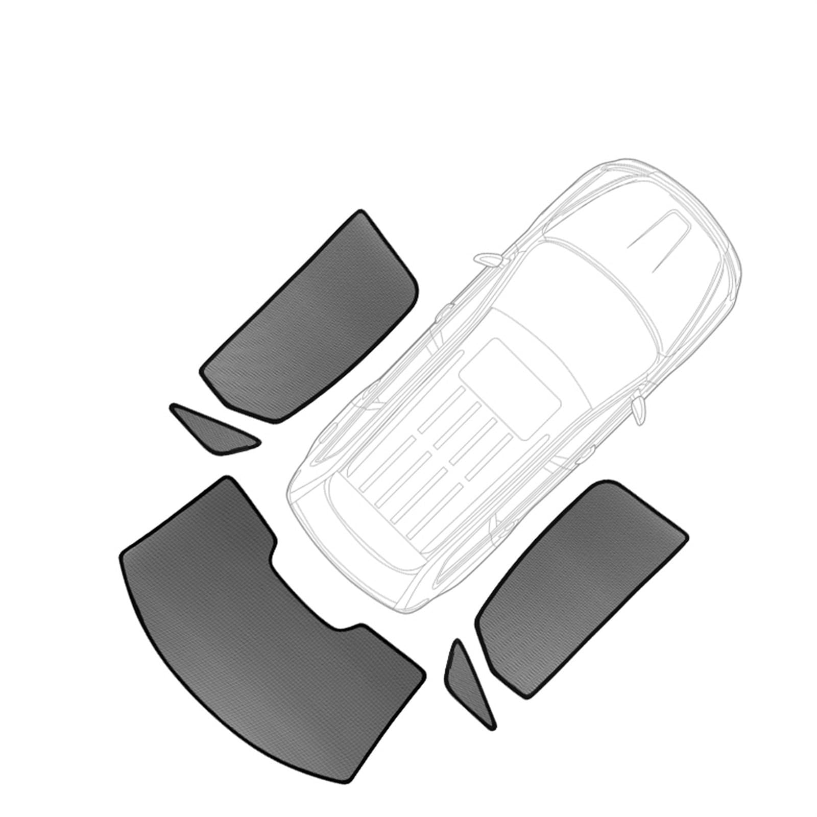 Sonnenblende Autofenster Für KIA EV6 CV 2022 2023 2024 Magnetische Auto Sonnenschutz Visier Windschutzscheibe Rahmen Vorhang Seite Fenster Sonnenschutz Sonnenschutz Auto(Rear 5pcs) von BIISVM