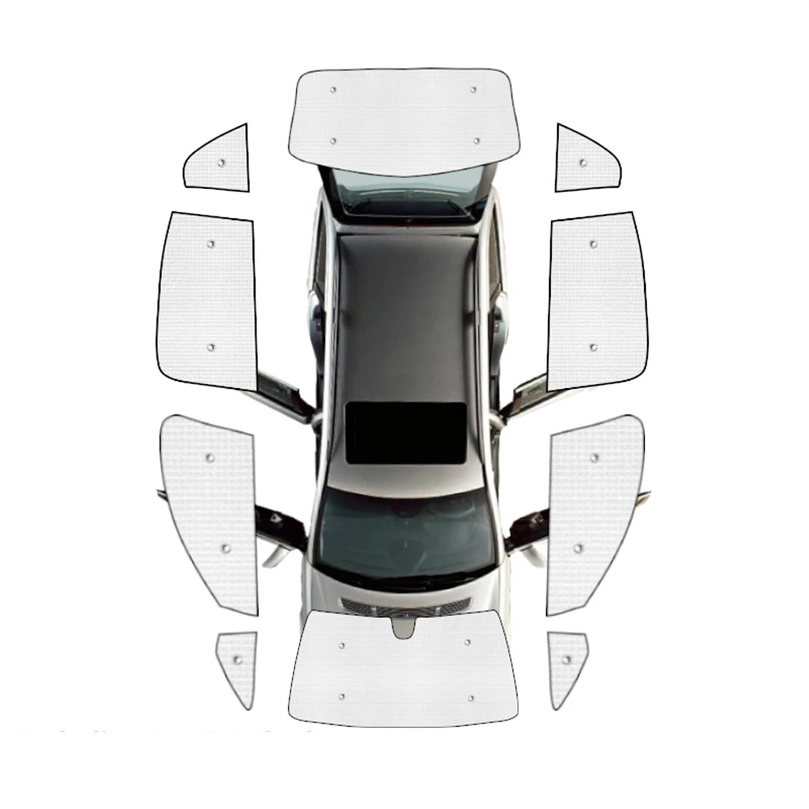 Sonnenblende Autofenster Vollständige Abdeckung Sonnenschutz Windschutzscheibe Seite Fenster Visier Auto Zubehör Für Infiniti QX56 QX80 2010-2023 Sonnenschutz Auto(All Sunshades) von BIISVM