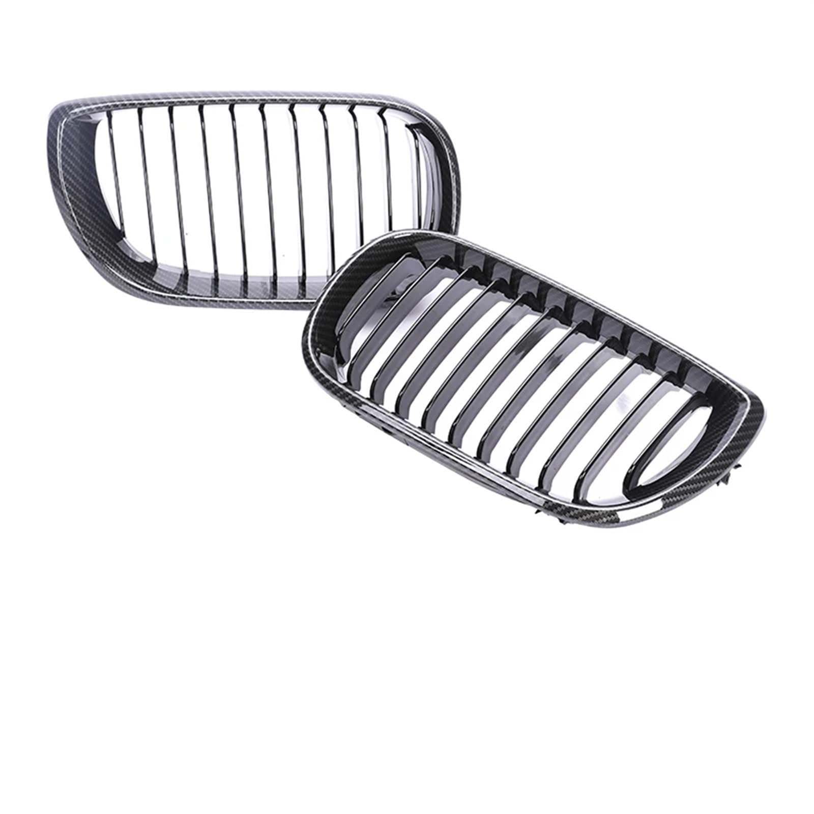 Sport Kühlergrill 2/4 Türen Grill Für 3er E46 2002 2003 2004 2005 Frontstoßstange Niere Armaturenbrett Air Center Racing Schwarz Chrom Grill Haube Teile Auto Kühlergrill(4-Single Carbo 02-05) von BIISVM