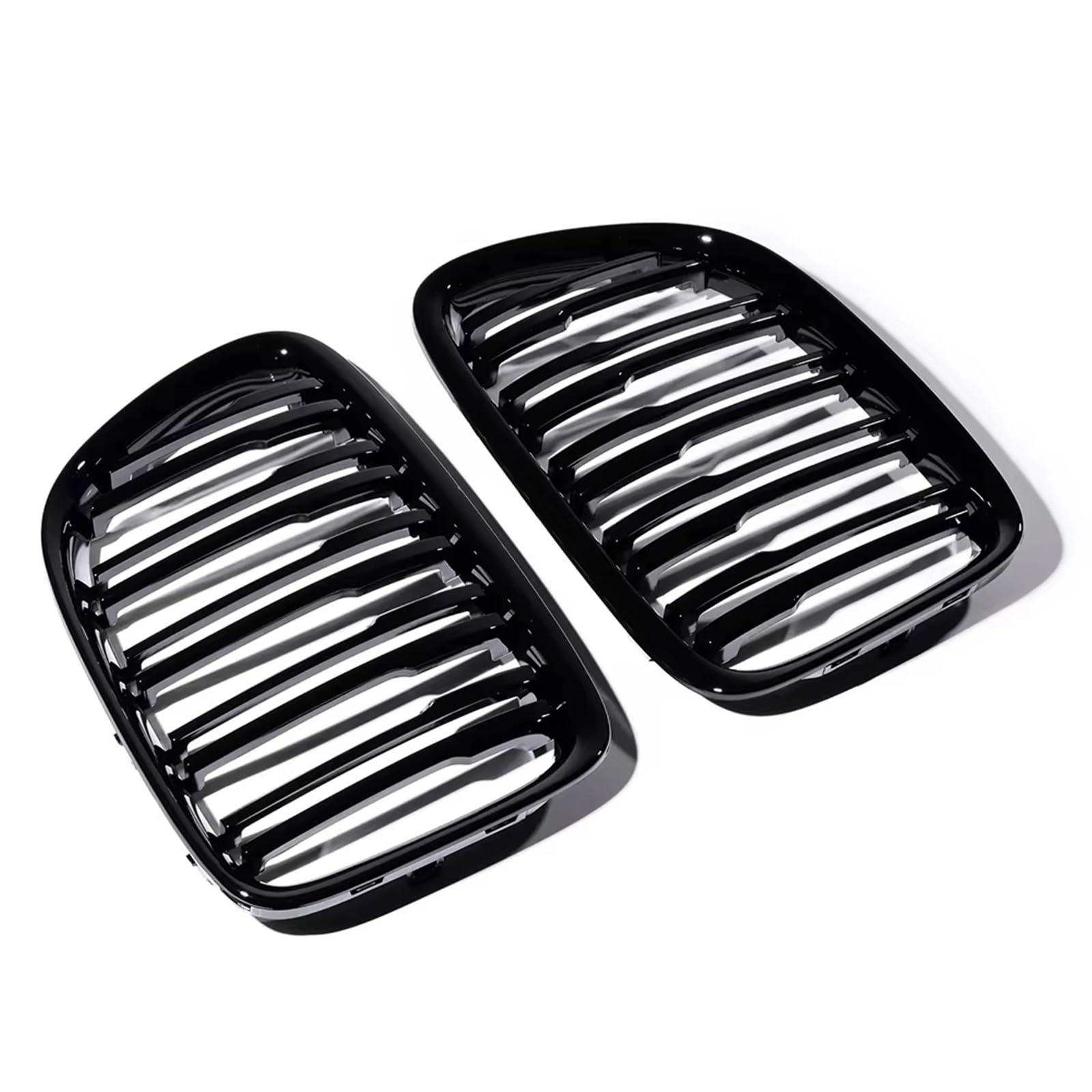 Sport Kühlergrill 2 Stück Racing Grills Für E84 X1 18i 20i 25i 28i 2009 2010 2011 2012 2013 2014 2015 Auto Vorderen Stoßfänger Niere Gitter Dual Linie Doppel Lamellen Auto Kühlergrill von BIISVM