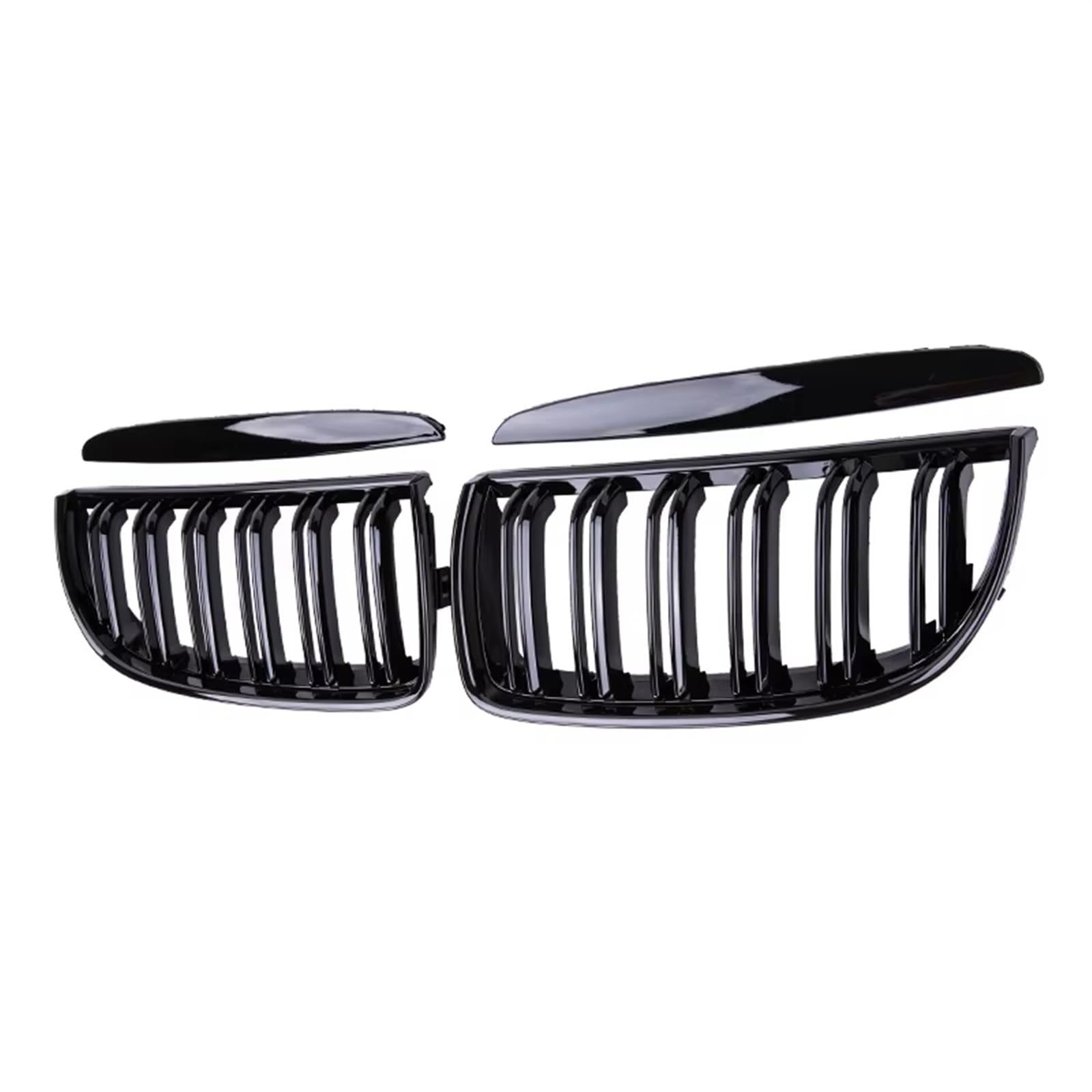 Sport Kühlergrill ABS-Grill Racing-Grill Glänzend Schwarz Auto-Frontstoßstangengitter Für E90 E91 3er-Serie 323I 328I 335I 330I 325I 2005 2006 2007 2008 Auto Kühlergrill(Gloss Black) von BIISVM