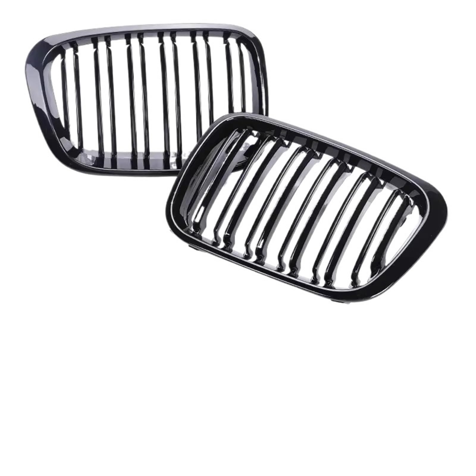 Sport Kühlergrill Auto Front Niere Grill Für 3-Serie E46 Grill 1998 1999 2000 2001 2/4 Türen 318i 320i 325i 330i Glanz Schwarz Racing Grille Zubehör Auto Kühlergrill(4 Dual Gloss Black) von BIISVM