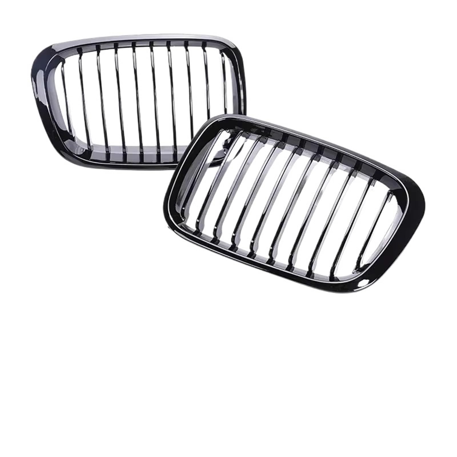 Sport Kühlergrill Auto Front Niere Grill Für 3-Serie E46 Grill 1998 1999 2000 2001 2/4 Türen 318i 320i 325i 330i Glanz Schwarz Racing Grille Zubehör Auto Kühlergrill(4 Single Gloss Black) von BIISVM