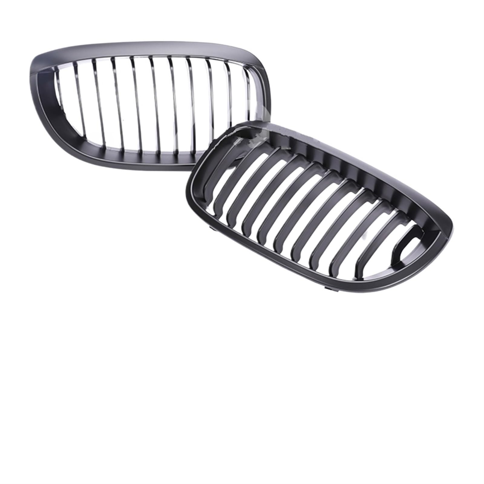 Sport Kühlergrill Auto-Frontstoßstange, Nieren-Racing-Grill, Glänzend Schwarz, Haubengrill, Doppellamellen, Für 3er-Serie E46 Facelift 2004 2005 2006 2007 2/4-Türer Auto Kühlergrill(2-single matte 04- von BIISVM