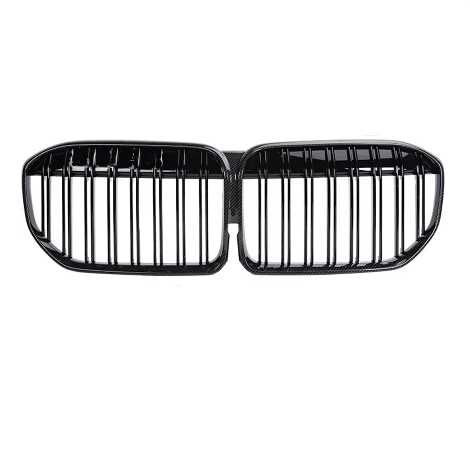 Sport Kühlergrill Carbon Kühlergrill, Glänzend Schwarz, Frontstoßstange, Nieren-Racing-Kühlergrill-Abdeckung Für 7er G11 G12 2020 2021 2022 2023 Auto Kühlergrill(Dual Carbon Look) von BIISVM