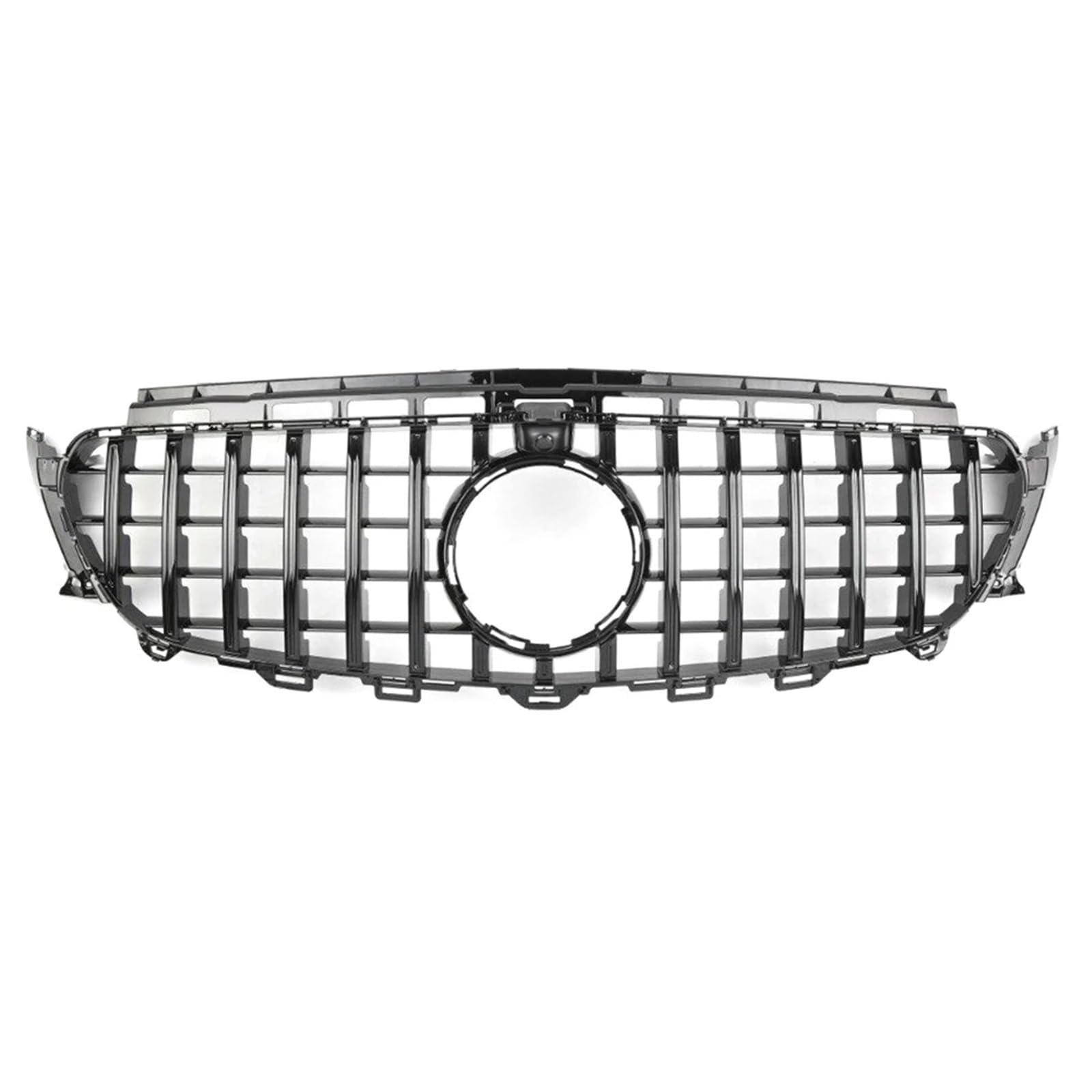 Sport Kühlergrill Chrom-Frontstoßstangengrill Für Benz E-Klasse W213 2016 2017 2018 2019 E180 E200 E220 E43 Für AMG Racing-Kühlergrill Im Black Diamond-Stil Auto Kühlergrill(GT-Black) von BIISVM