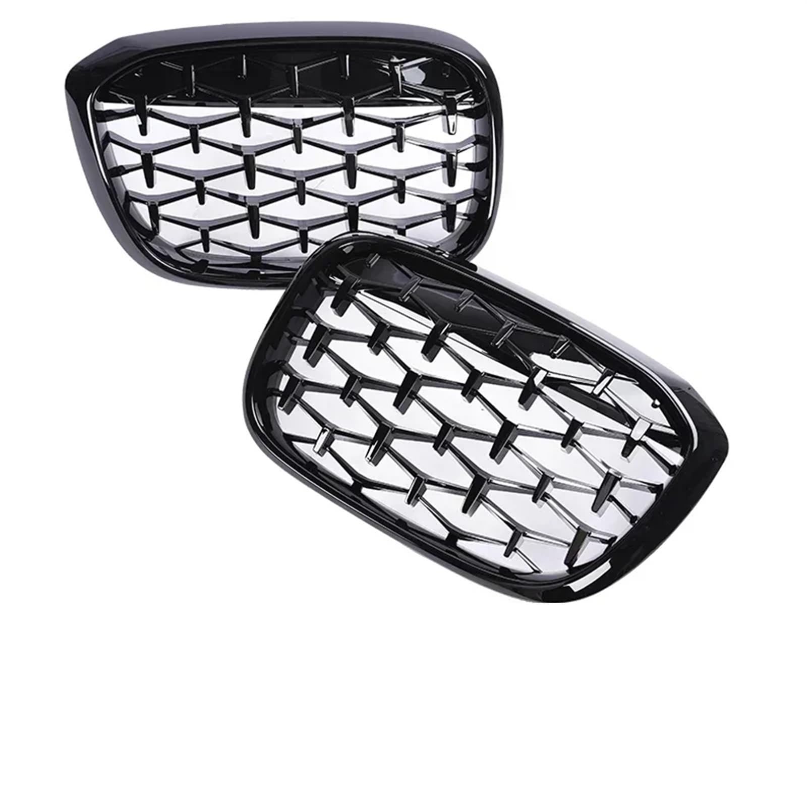 Sport Kühlergrill Chrom Shooting Star Frontstoßstange Niereneinsatz Racing Grills Carbon Grille Zubehör Für X3 X4 G01 G02 2019 2020 2021 2022 2023 Auto Kühlergrill(All Black Diamond) von BIISVM