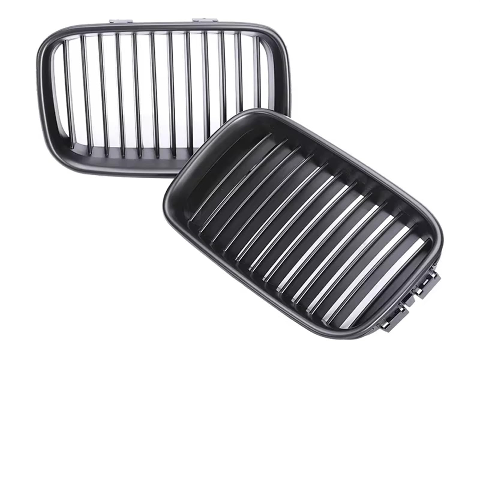 Sport Kühlergrill Doppellinien-Frontstoßstange Nierenglänzend Schwarzer Grill Einzeiliger Kühlergrill 325i 320i 328i Für 3er-Serie E36 1992 1993 1994 1995 1996 Auto Kühlergrill(Matte Black 92-96) von BIISVM