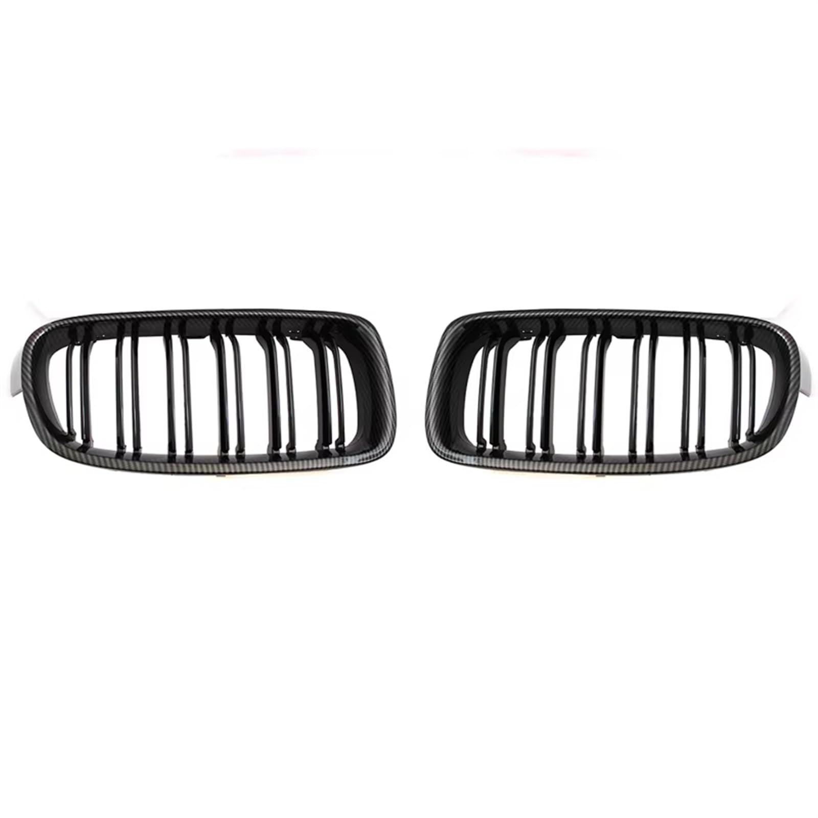 Sport Kühlergrill Front Niere Grille Dual Lamellen Grille Für 3 Serie F30 F31 F35 2012-2018 320i 325i Auto Styling Auto Zubehör Auto Kühlergrill(Carbon Fiber Pattern) von BIISVM