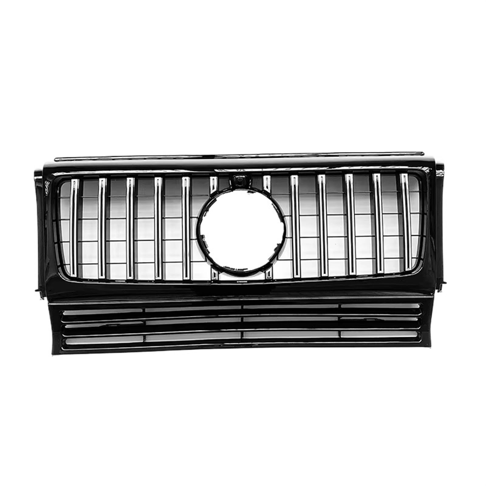 Sport Kühlergrill Fronteinlassgitter Stoßstangengrill Für Benz G-Klasse W463 G500 G550 G63 G65 G55 Für AMG 1990–2018 GT R Style Tuning-Zubehör Auto Kühlergrill(Silber) von BIISVM