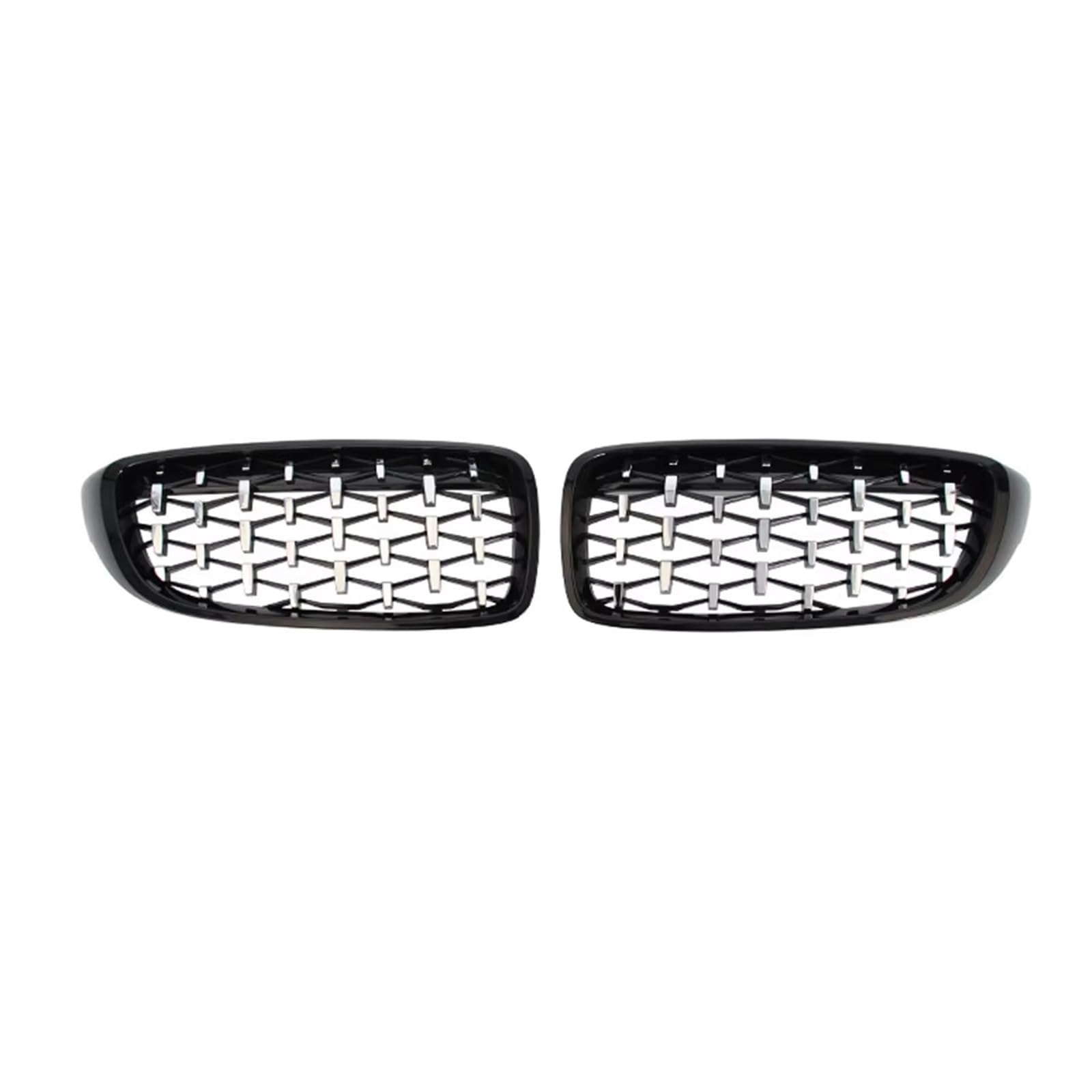 Sport Kühlergrill Fronthaube Nierengitter Stoßstange Diamantform Grill Für 4er F32 F33 F36 F80 F82 2013 2014 2015 2016 2017 Autoersatzteil Auto Kühlergrill(Black Silver) von BIISVM