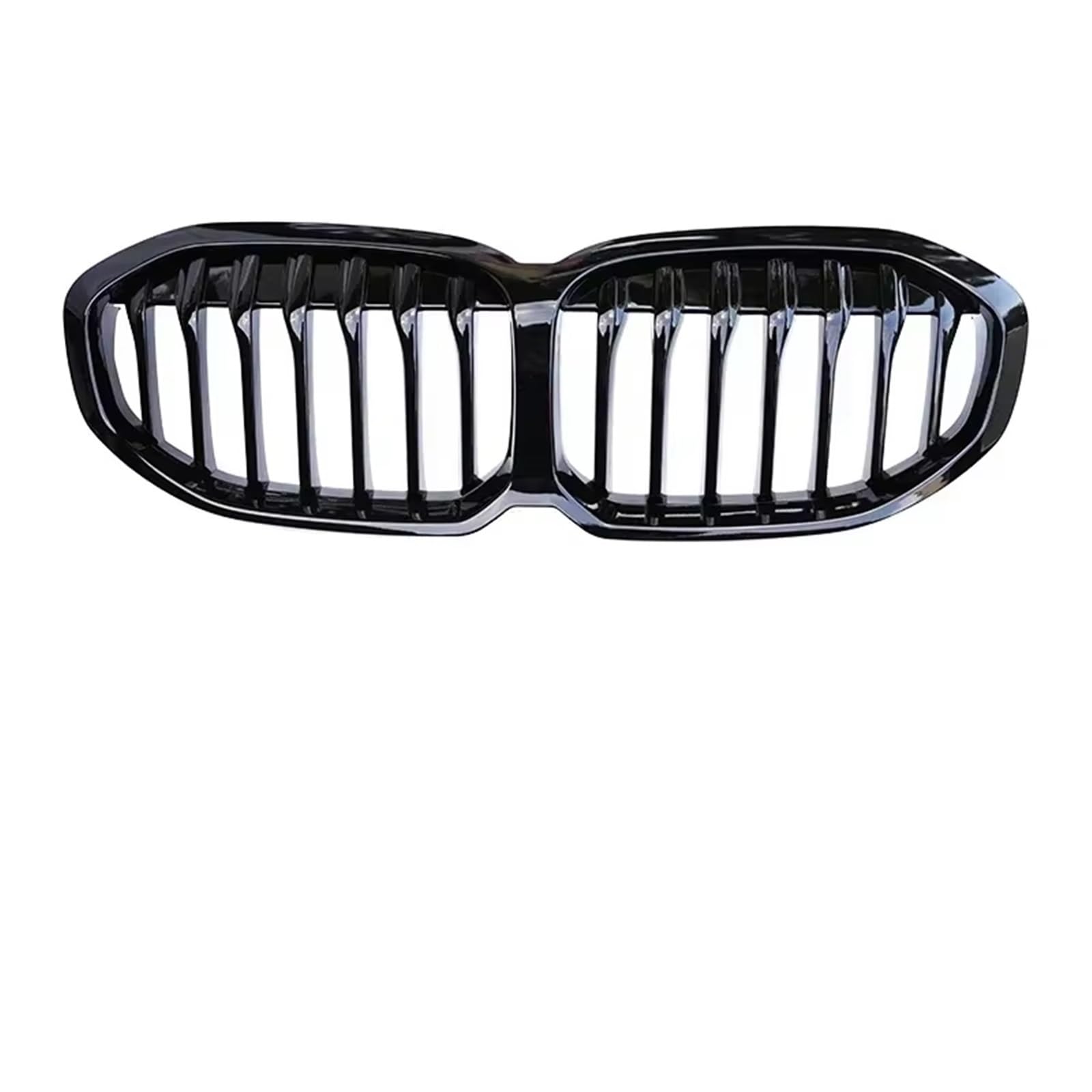 Sport Kühlergrill Frontschürze Niere Carbon Faser Grill Innen Diamant Chrom Grille Für 1 Serie F40 2019 2020 2021 2022 2023 Auto Zubehör Auto Kühlergrill(Single Slat Black) von BIISVM