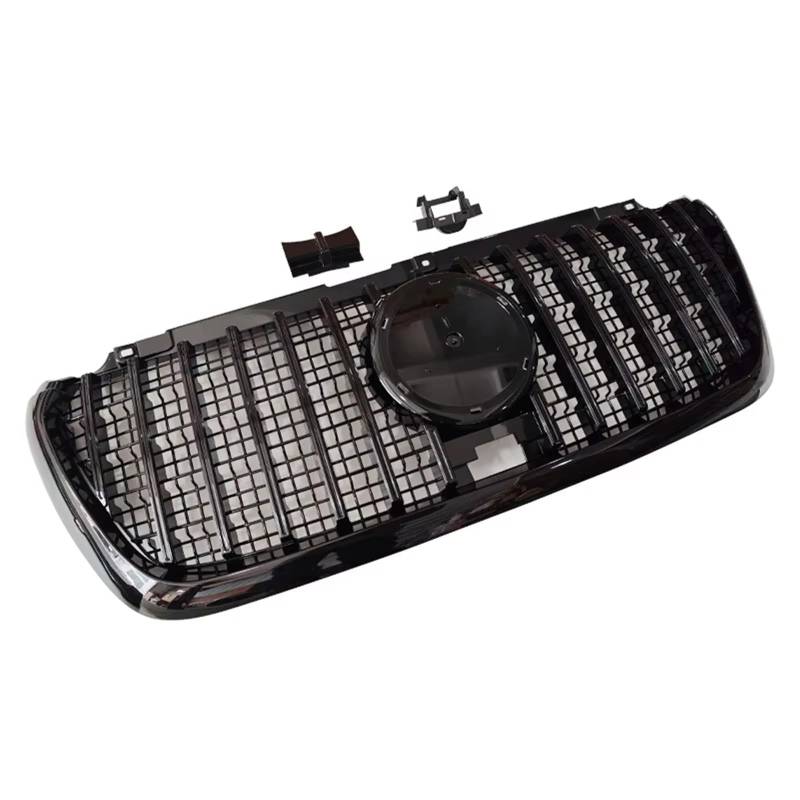 Sport Kühlergrill Frontstoßstange Grille Grills Für Benz Für Sprinter W907 2018 2019 2020 2021 2022 2023 Facelift ABS Racing Grill Auto Kühlergrill(Schwarz) von BIISVM