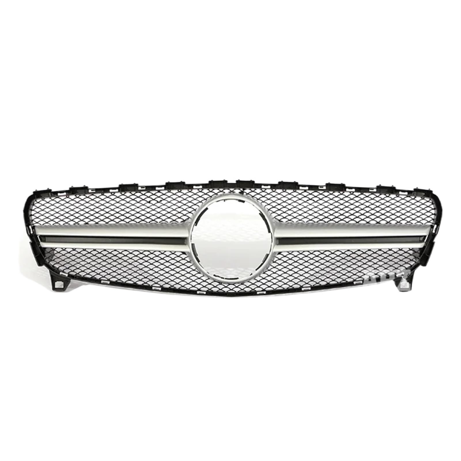 Sport Kühlergrill Frontstoßstange Schwarz Silber A45 Stil Für AMG Für GT Kühlergrill Für Benz A Klasse W176 A35 A180 A200 A250 A260 2013 2014 2015 2016 2017 2018 Auto Kühlergrill(16-18 A Silver) von BIISVM