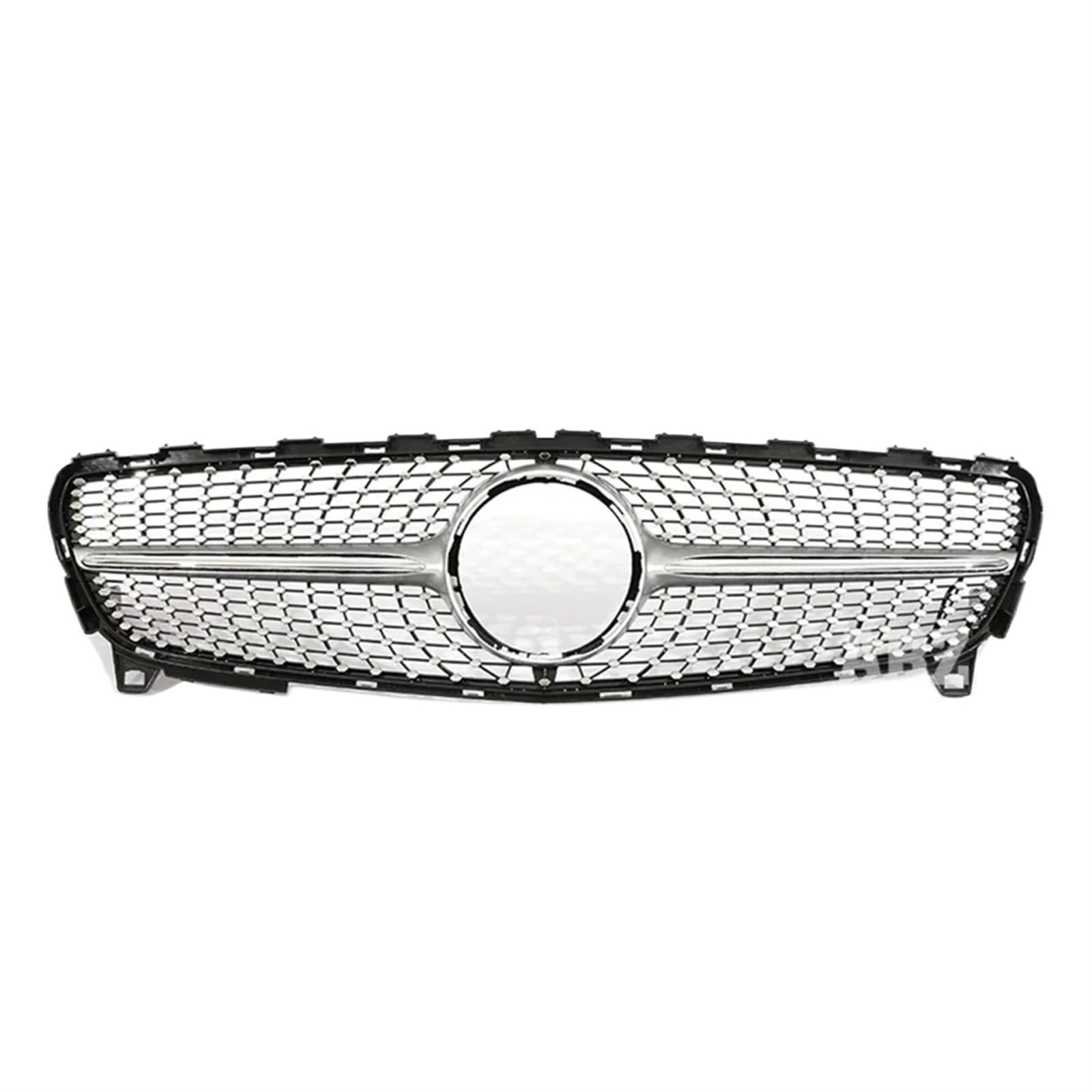 Sport Kühlergrill Frontstoßstange Schwarz Silber A45 Stil Für AMG Für GT Kühlergrill Für Benz A Klasse W176 A35 A180 A200 A250 A260 2013 2014 2015 2016 2017 2018 Auto Kühlergrill(16-18 Dia Silver) von BIISVM