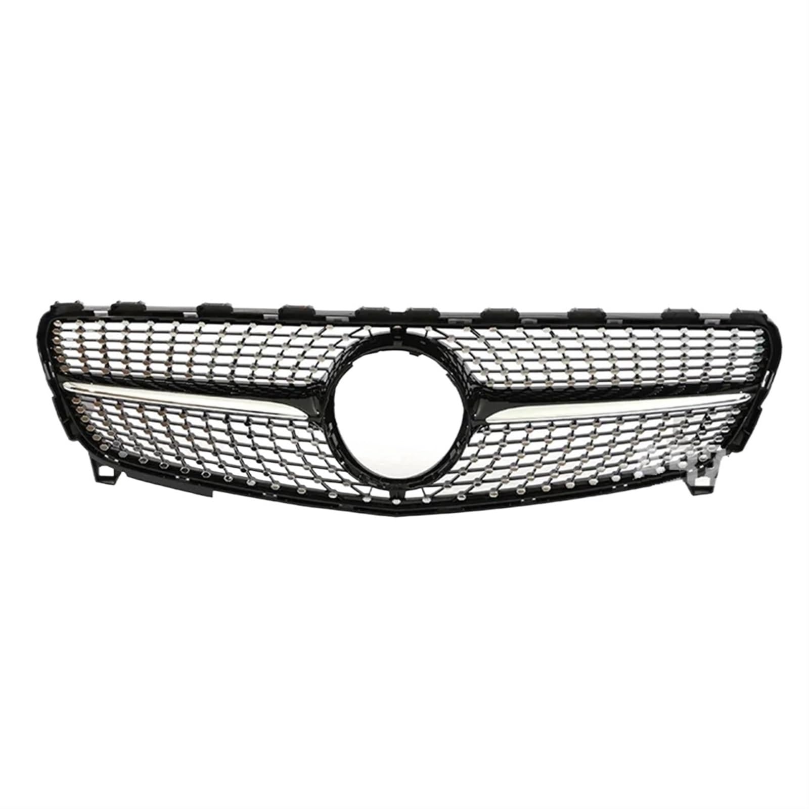 Sport Kühlergrill Frontstoßstange Schwarz Silber A45 Stil Für AMG Für GT Kühlergrill Für Benz A Klasse W176 A35 A180 A200 A250 A260 2013 2014 2015 2016 2017 2018 Auto Kühlergrill(16-18 Dia Black) von BIISVM