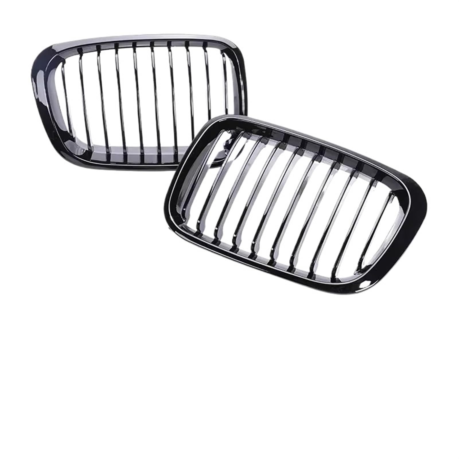 Sport Kühlergrill Für 3er E46 1998 1999 2000 2001 2/4 Türen Glänzend Schwarz Auto Front Nierengrill 318i 320i 325i 330i Racing Grille Zubehör Auto Kühlergrill(4 Single Gloss Black) von BIISVM