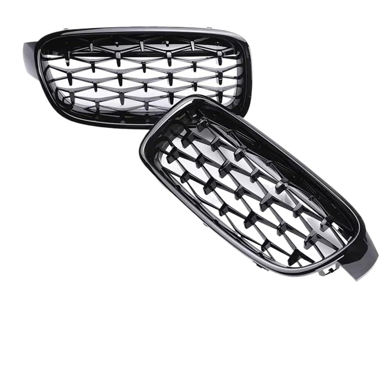 Sport Kühlergrill Für 3er F30 F31 F35 2012 2013 2014 2015 2016 2017 2018 2019 Chrome Diamond Stars Kidney Intake Lower Front Bumper Kühlergrill Auto Kühlergrill(All Black Diamond) von BIISVM