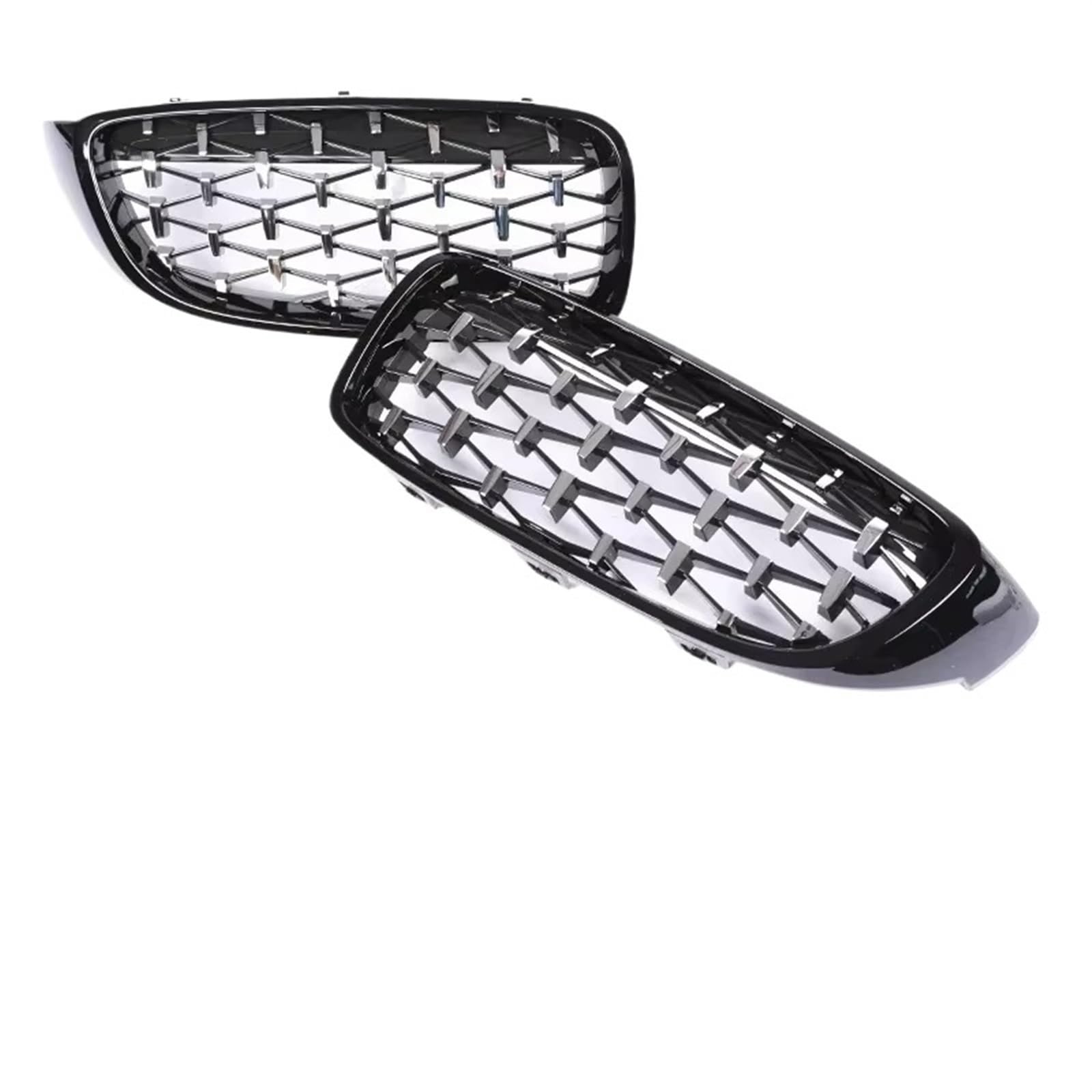 Sport Kühlergrill Für 4er F32 F33 F36 F80 F82 2013-2020 Frontstoßstange Nierenglanz Schwarz Carbon Racing Grill Refiting Grille Zubehör Auto Kühlergrill(Diamond Black Sliver) von BIISVM