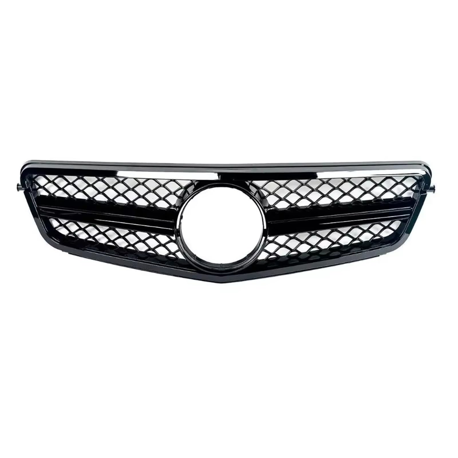 Sport Kühlergrill Für AMG Style Frontkühlergrill Für Benz C-Klasse C204 W204 S204 2007 2008 2009 2010 2011 2012 2013 2014 2015, Glänzend Schwarz Auto Kühlergrill von BIISVM