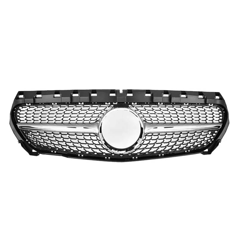 Sport Kühlergrill Für AMG Style Grille Für Benz Für CLA-Klasse W117 C117 X117 2013 2014 2015 2016 2017 2018 2019 Chrom Schwarz Diamanten Stil Stoßstange Grille Auto Kühlergrill(Diamonds-Silver) von BIISVM