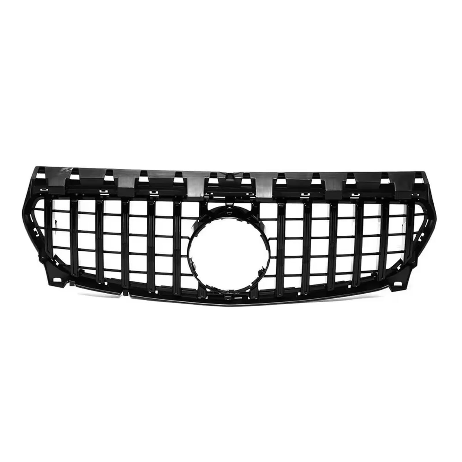 Sport Kühlergrill Für AMG Style Grille Für Benz Für CLA-Klasse W117 C117 X117 2013 2014 2015 2016 2017 2018 2019 Chrom Schwarz Diamanten Stil Stoßstange Grille Auto Kühlergrill(G-Black) von BIISVM