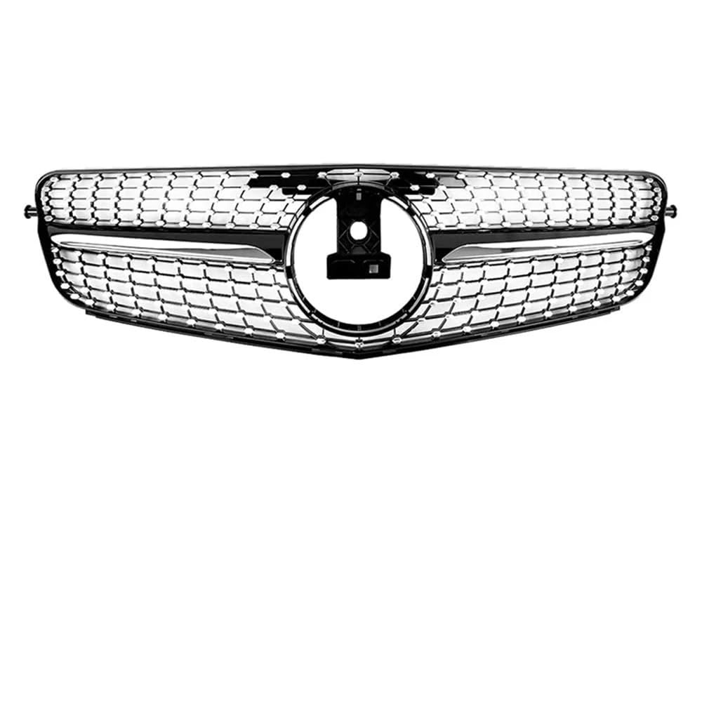 Sport Kühlergrill Für Benz W204 Kühlergrill C-Klasse C204 S204 2007-2014 C180 C200 C250 C300 C350 Diamant Für AMG Für GT Stil Front Stoßstange Grille Auto Kühlergrill(Diamonds-Black) von BIISVM