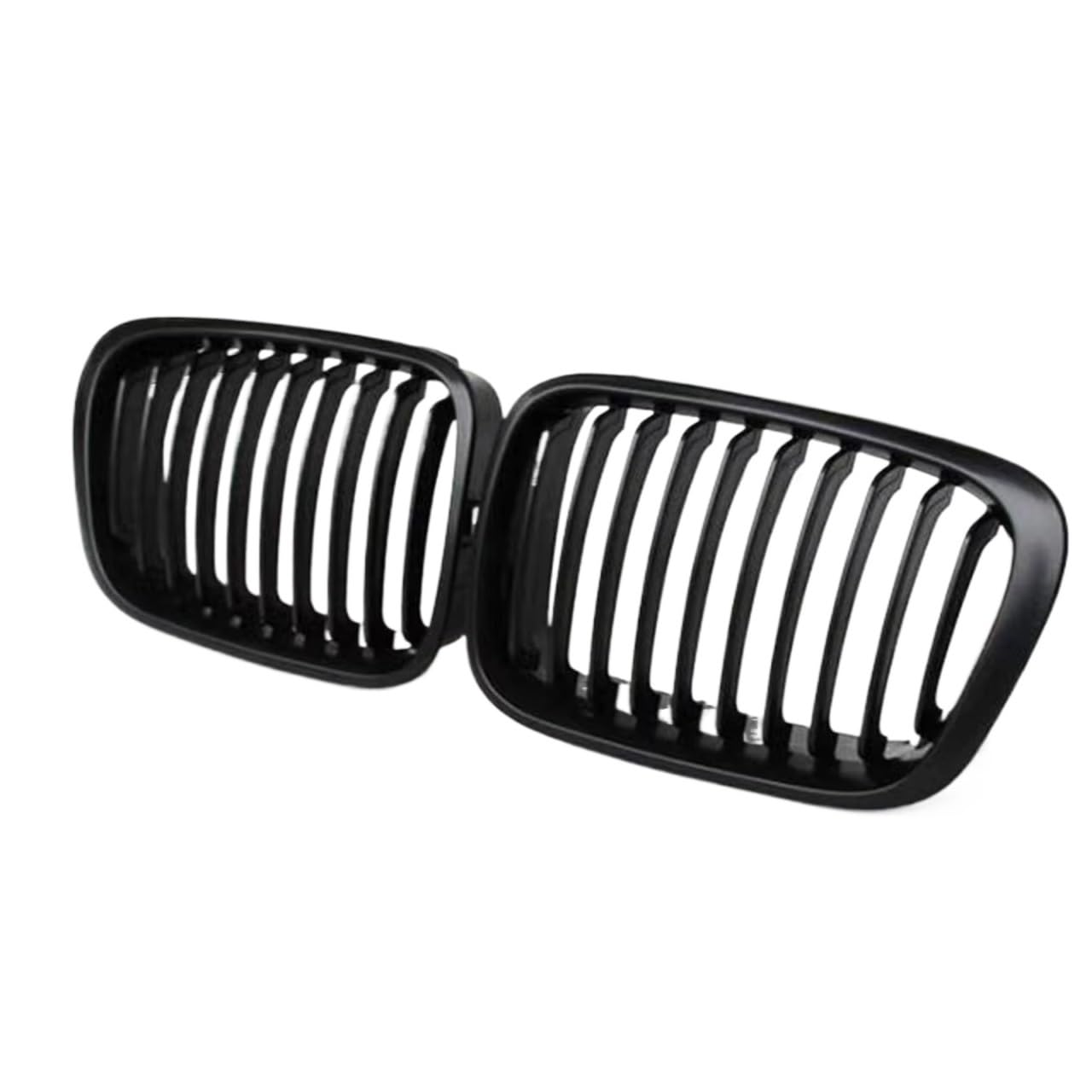 Sport Kühlergrill Für E46 4-Türer 1998 1999 2000 2001, Glänzend Schwarz, Vorderer Nierengrill, Lamellenstil, Grill, Auto-Styling Auto Kühlergrill(Matt Black) von BIISVM