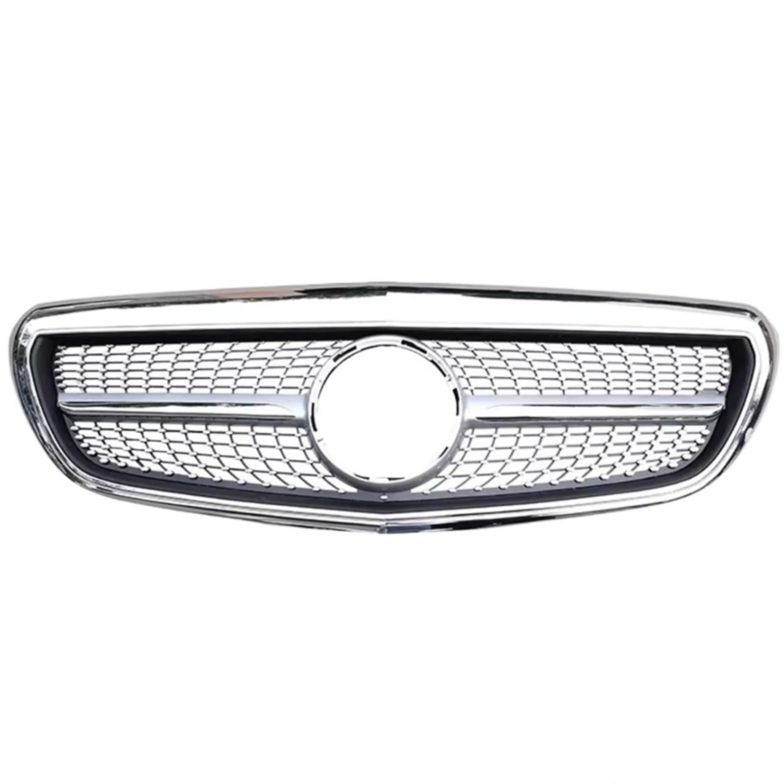 Sport Kühlergrill Für GTR Diamond Style Frontgrill Für Benz E-Klasse W213 C238 2016 2017 2018 2019 Pre-Facelift Für AMG Schwarz Silber Chrom Auto Kühlergrill(A Dia Silver) von BIISVM