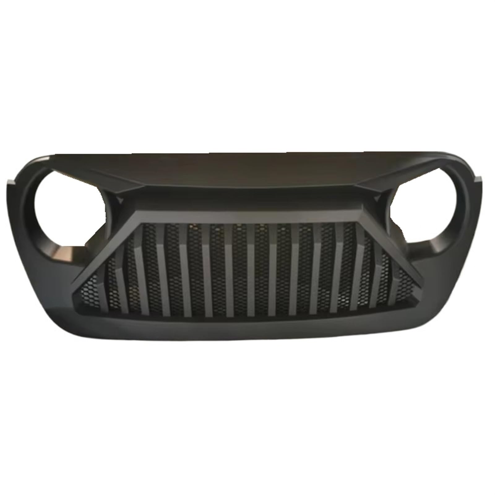 Sport Kühlergrill Für Jeep Für Wrangler JL 2018 2019 2020 2021 Auto Vorderen Stoßfänger Racing Grill Gitter Matt Schwarz Außen Teile Auto Kühlergrill(A Style no lamp) von BIISVM