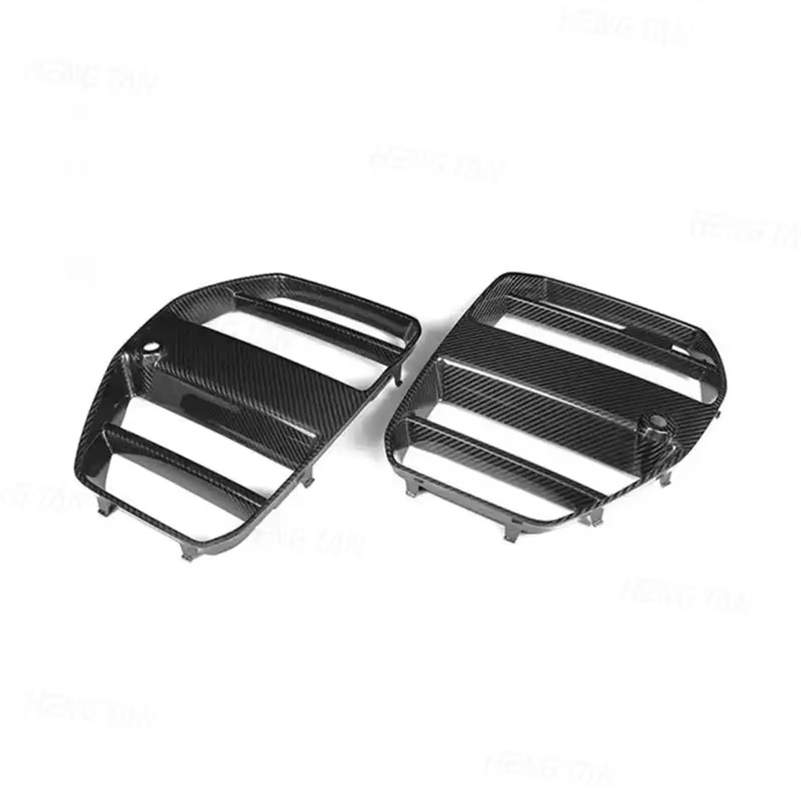 Sport Kühlergrill Für M3 G80 M4 G82 G83 2021+ S Stil Dry Carbon Fiber Car Front Intake Grille Air Vent Abdeckung Trim Nebelscheinwerfer Mesh Rahmen Körper Kit Auto Kühlergrill(Dry Carbon Fiber) von BIISVM