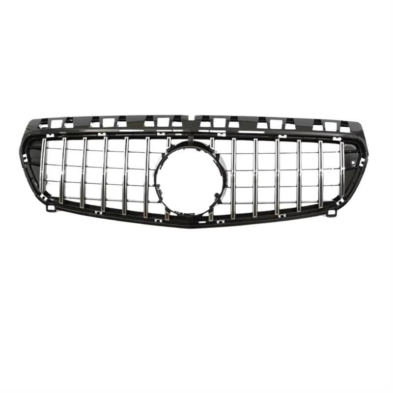 Sport Kühlergrill GT Panamerican Style Frontstoßstangengrill Für Benz A-Klasse W176 A35 A180 A200 A250 A260 2013 2014-2018 Silberfarbener Schwarzer Kühlergrill Auto Kühlergrill(GT Sliver 13-15) von BIISVM