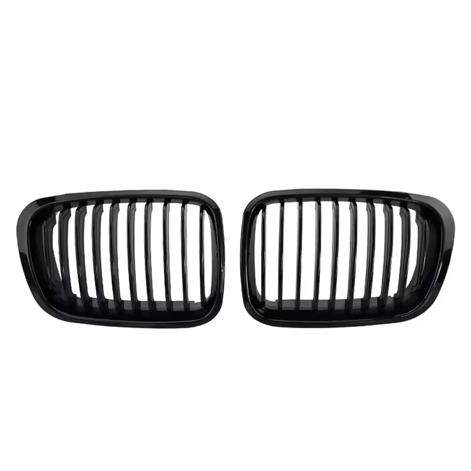 Sport Kühlergrill Glänzender Doppellinien-Frontstoßstangen-Renngrill Für E46 4-Türer 320i 323i 325i 328i 330i 1998 1999 2000 2001 Grillzubehör Auto Kühlergrill(Double-Glossy Black) von BIISVM