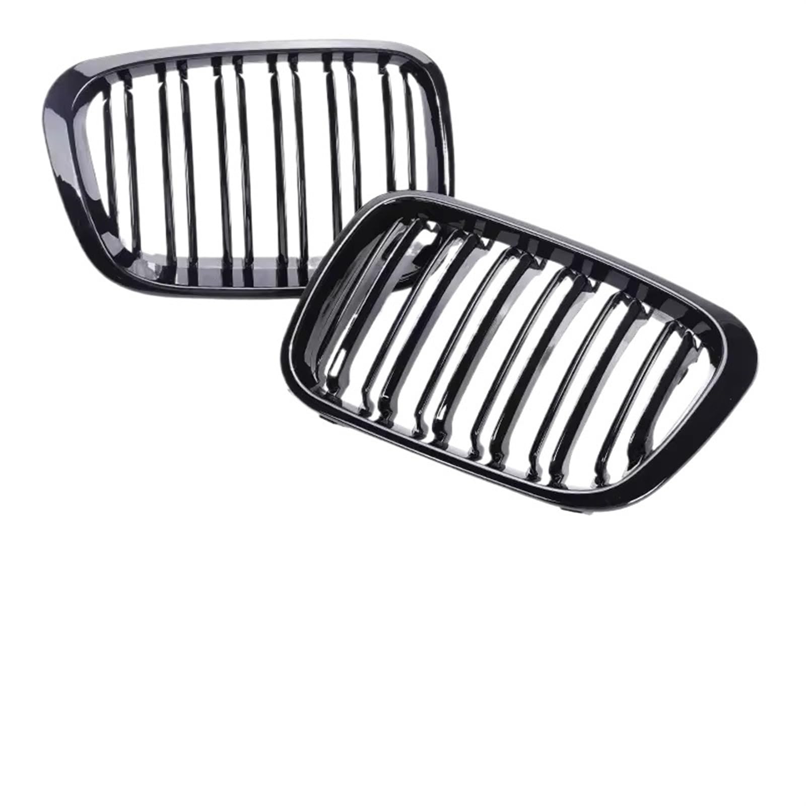 Sport Kühlergrill Grill Auto Frontstoßstange Grille Für 3er E46 1998 1999 2000 2001 2/4 Tür Glanz Schwarz Nierenhaube Racing Grills Ersatz Auto Kühlergrill(4 Dual Gloss Black) von BIISVM