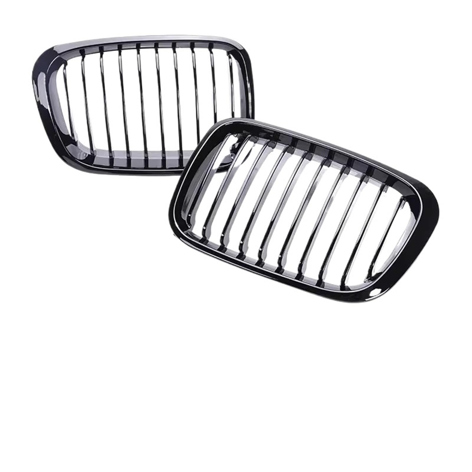 Sport Kühlergrill Grill Auto Frontstoßstange Grille Für 3er E46 1998 1999 2000 2001 2/4 Tür Glanz Schwarz Nierenhaube Racing Grills Ersatz Auto Kühlergrill(4 Single Gloss Black) von BIISVM